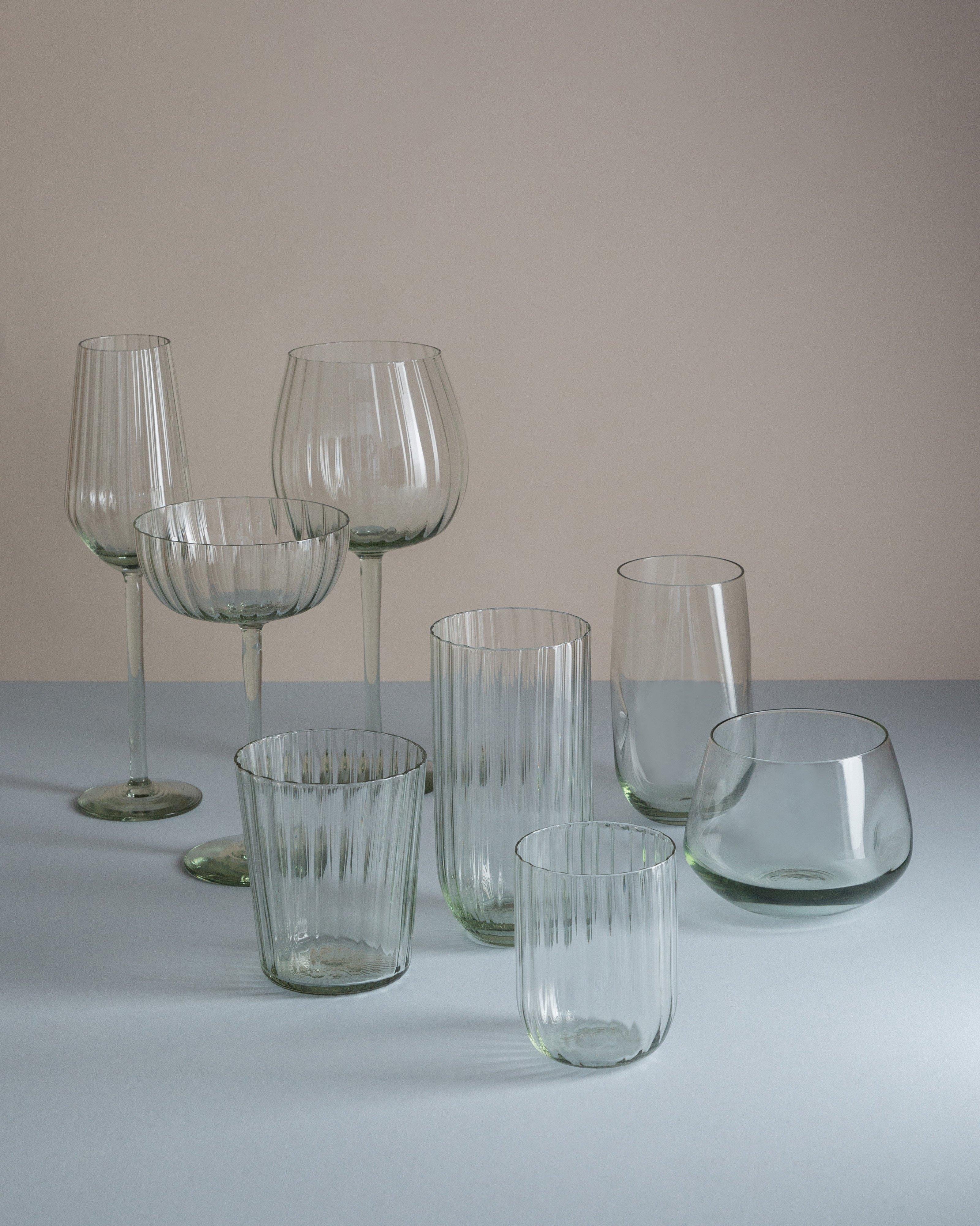 Ngwenya Ribbed Wine Glass -  No Colour