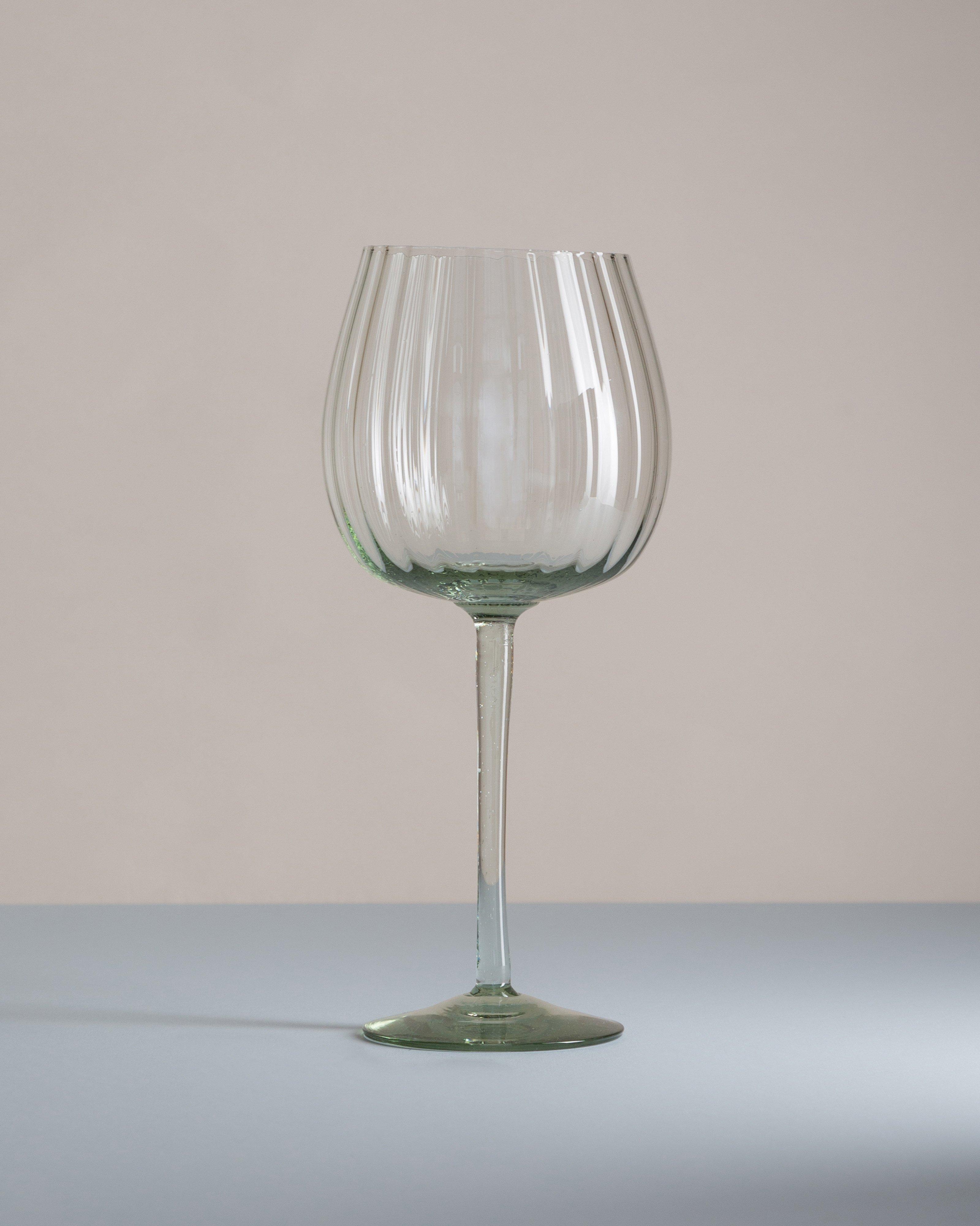 Ngwenya Ribbed Wine Glass -  No Colour