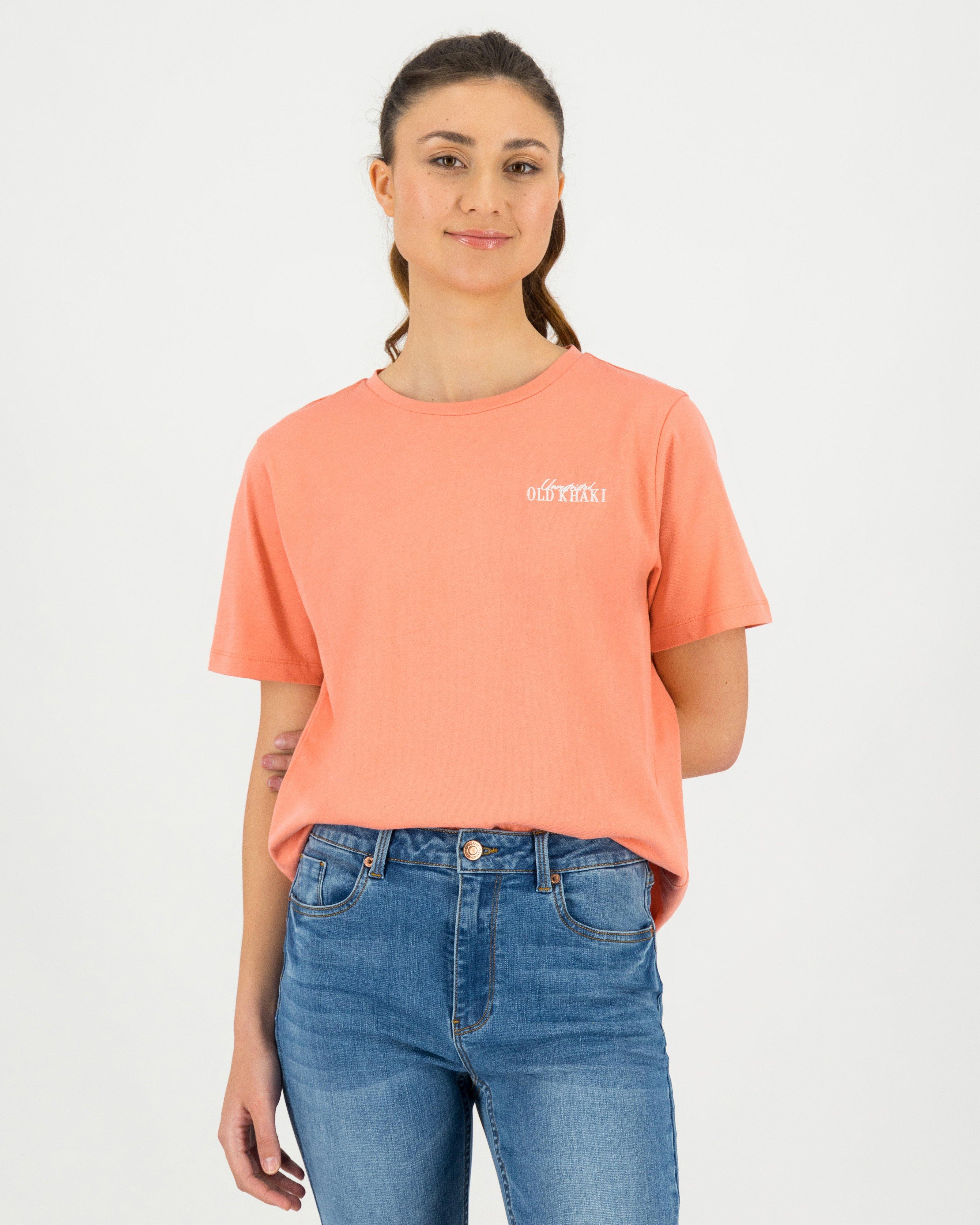 Old Khaki Women’s Wynona Cotton T-shirt -  Coral