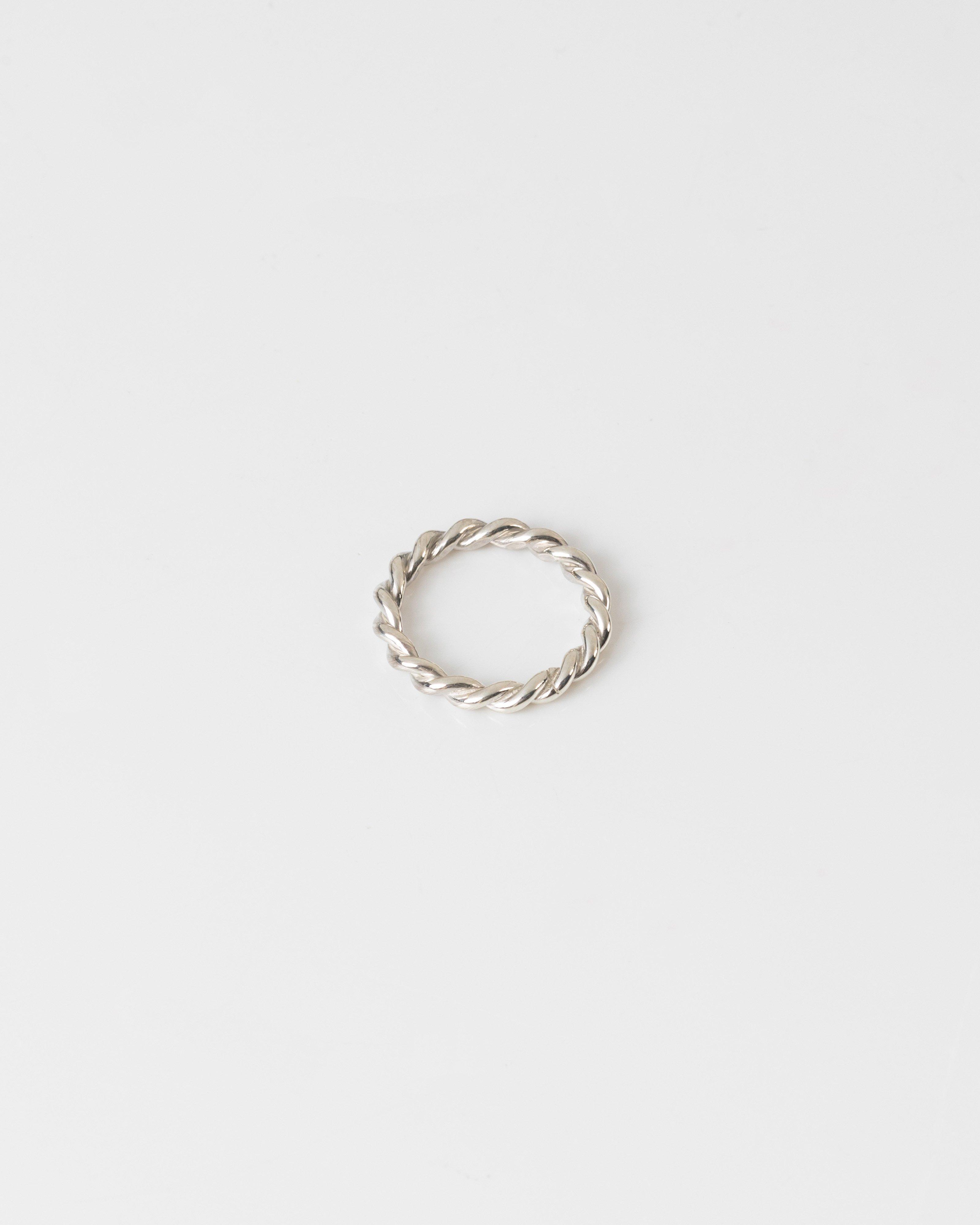 Black Betty Rope Ring -  Silver