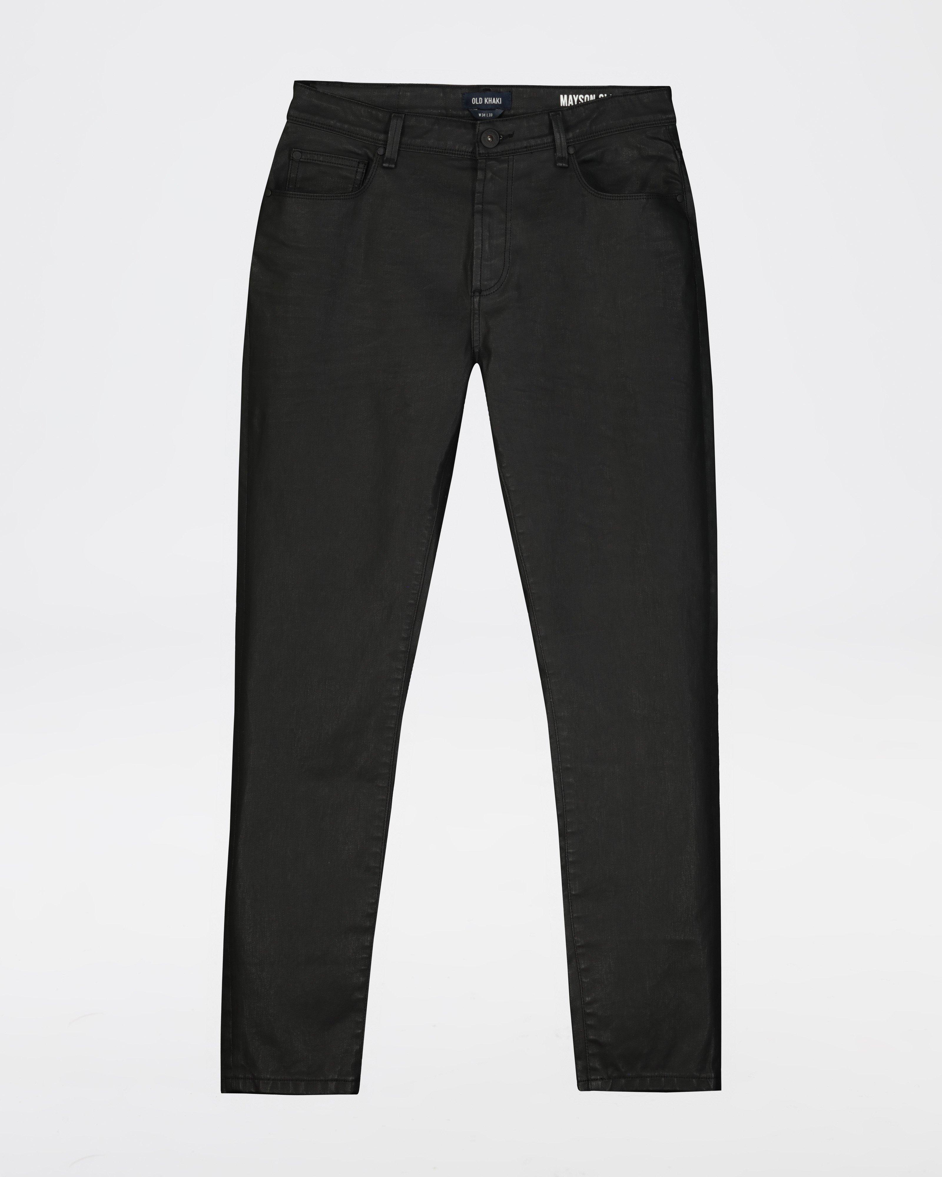 Men's Mayson Coated Slim Denim -  Black