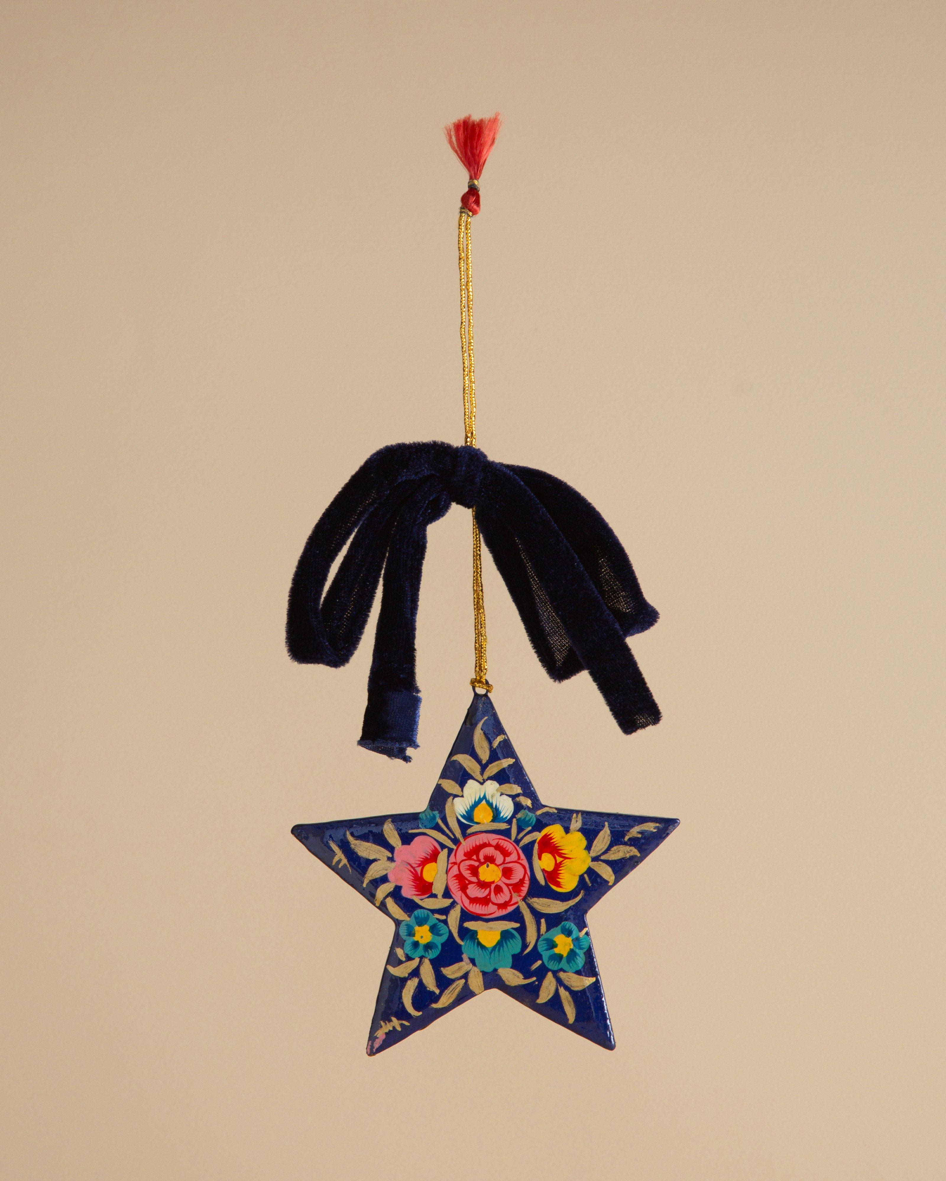 Festive Hand Painted Large Star Decoration -  Assorted