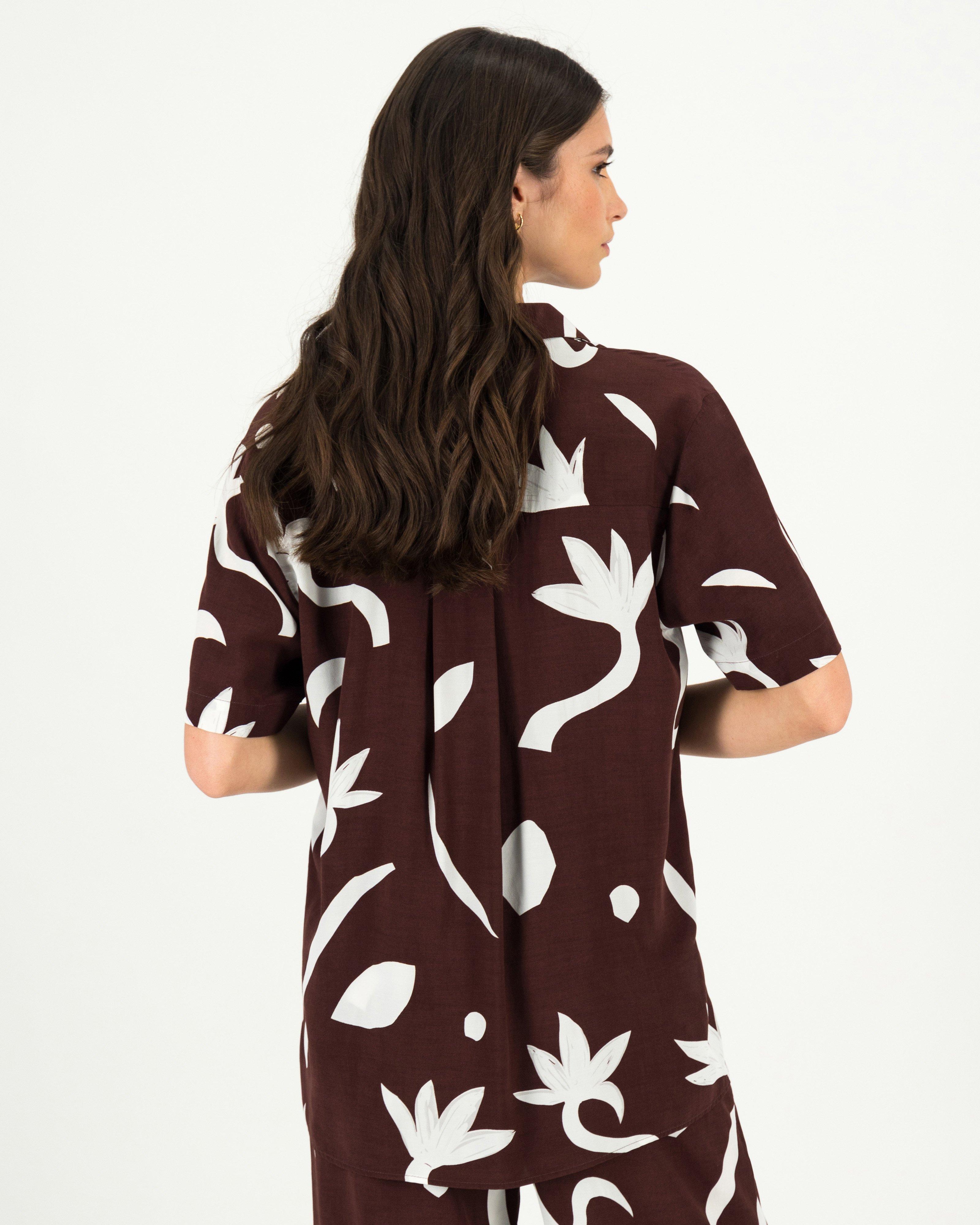 Women’s Suki Resort Shirt -  Chocolate