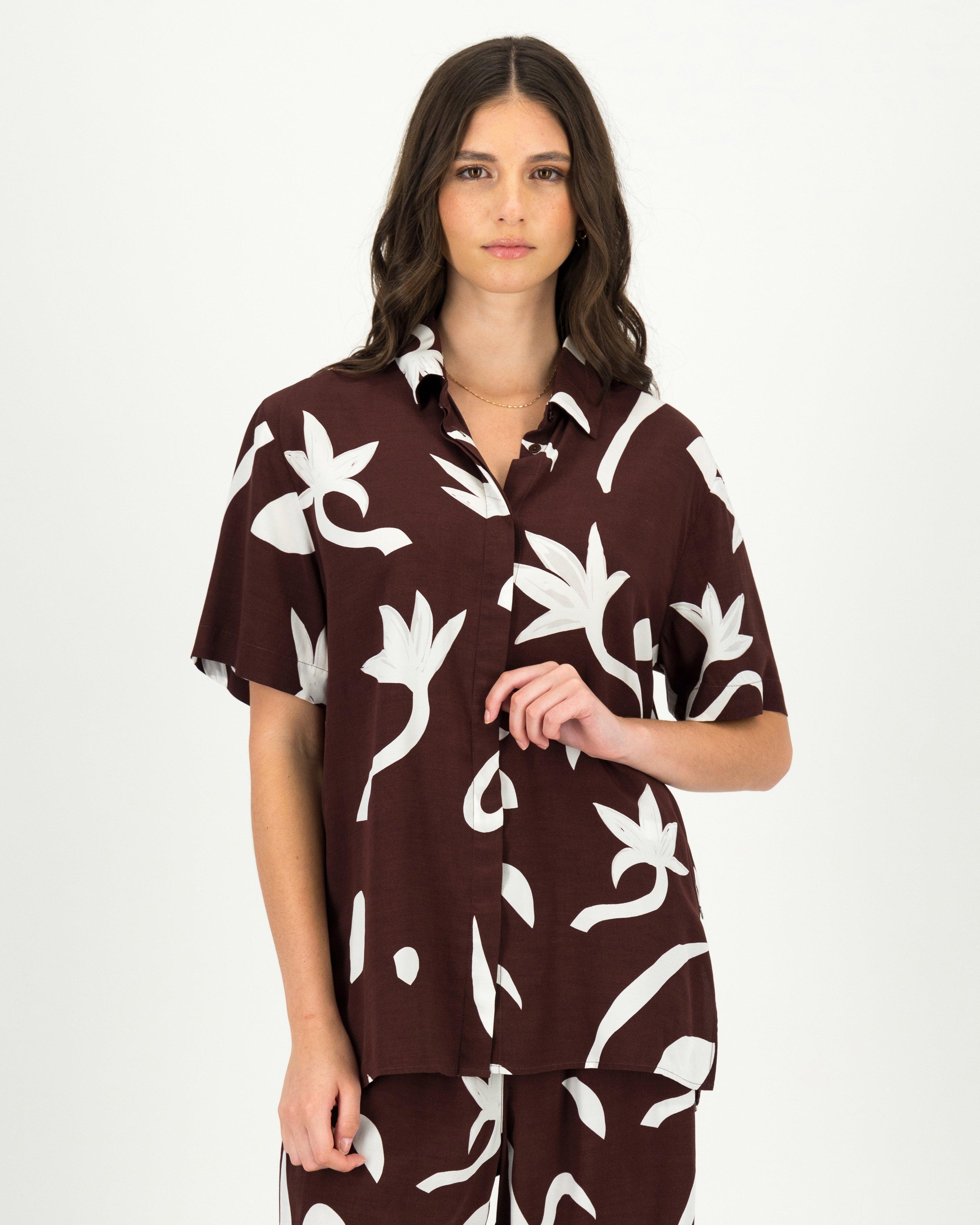 Old Khaki Women’s Suki Viscose Shirt -  Chocolate