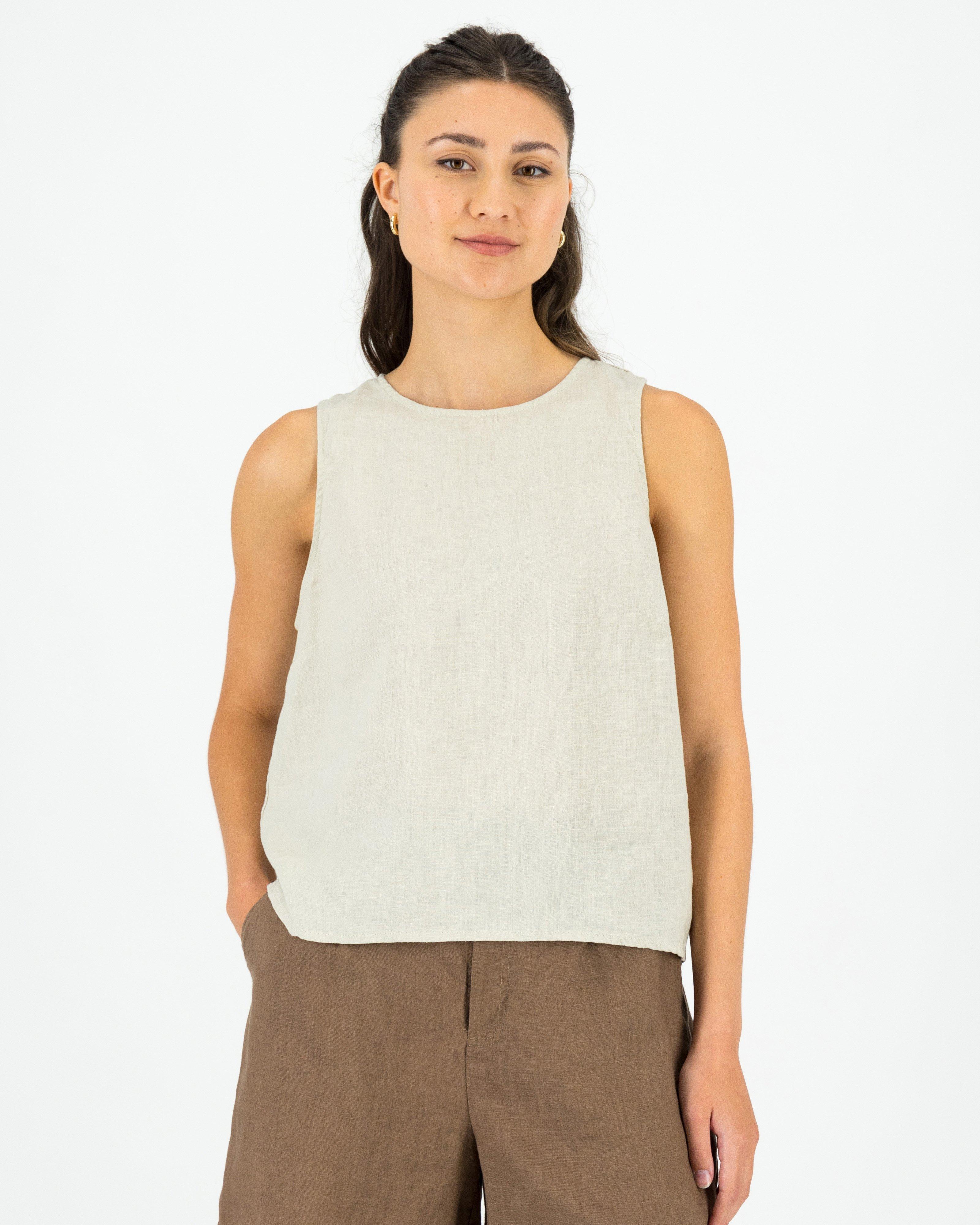 Old Khaki Women’s Lucy Linen Buttoned Camisole -  Stone