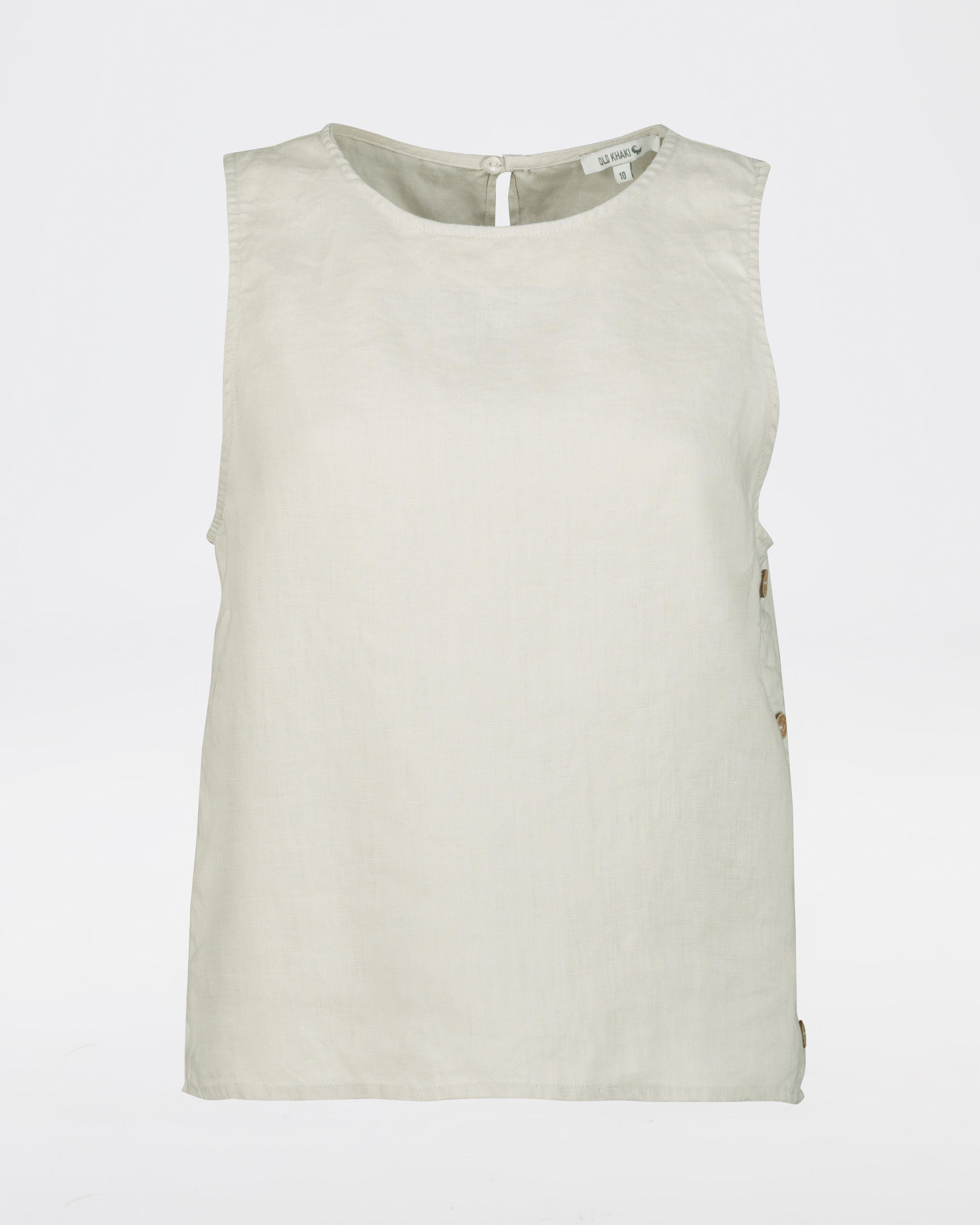 Old Khaki Women’s Lucy Linen Buttoned Camisole -  Stone