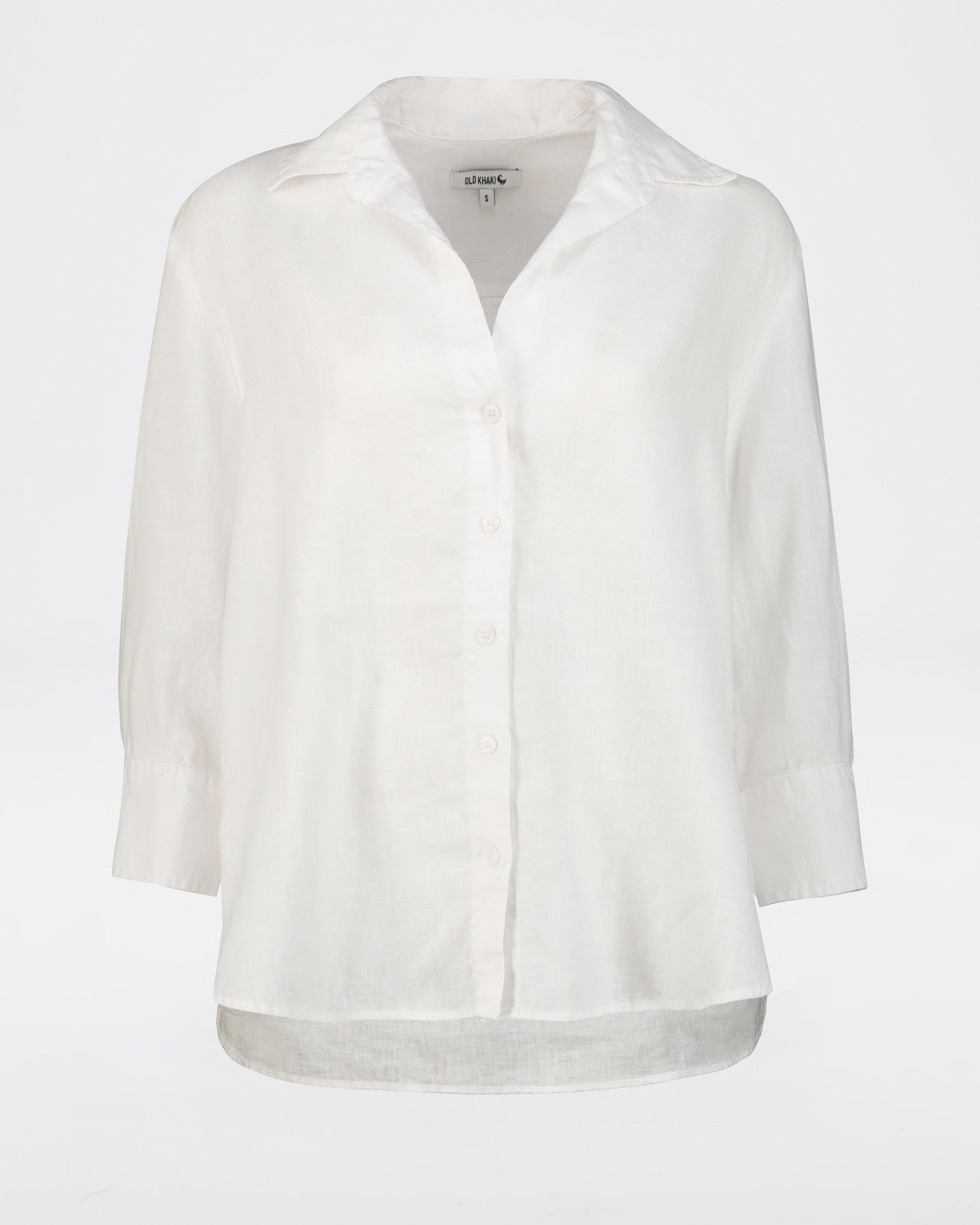 Women’s Maya Linen Shirt -  White