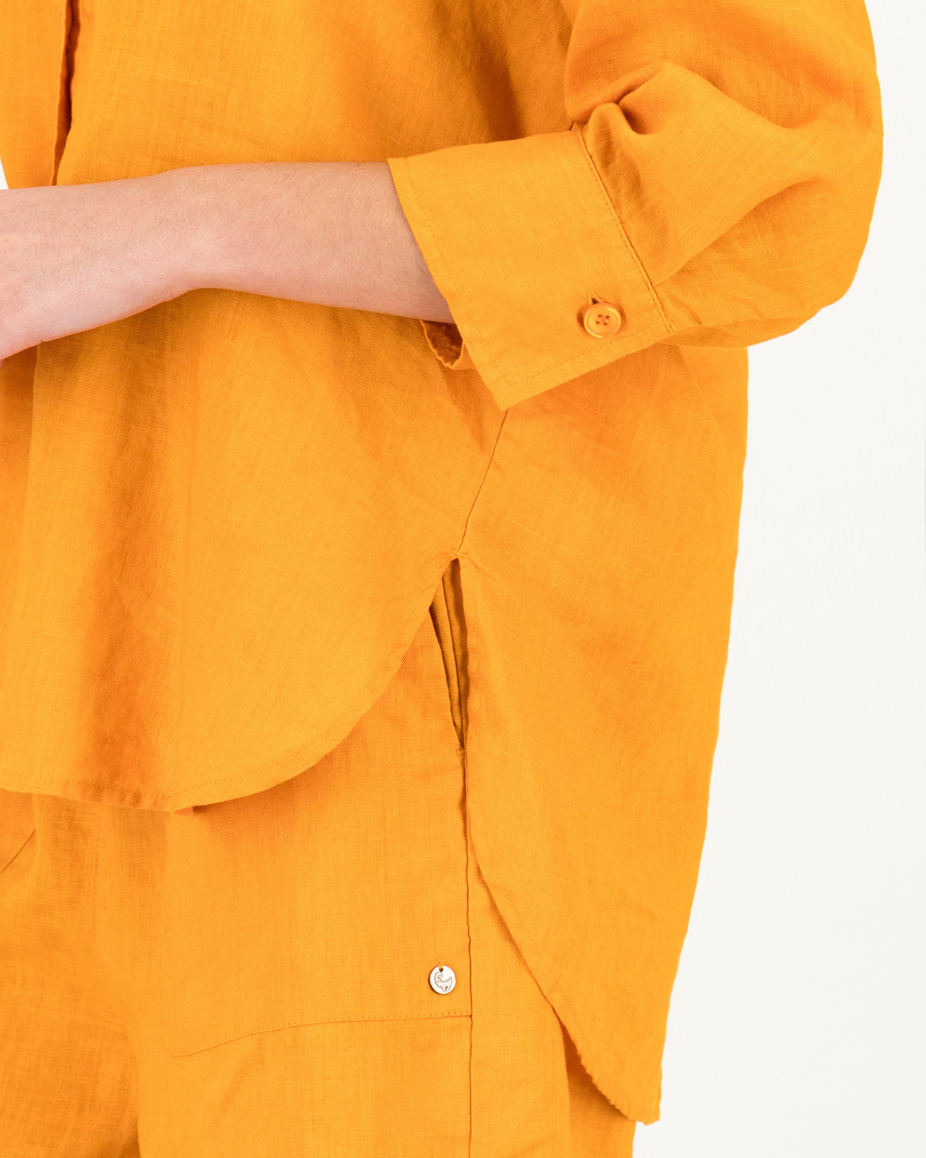 Women’s Maya Linen Shirt -  Orange
