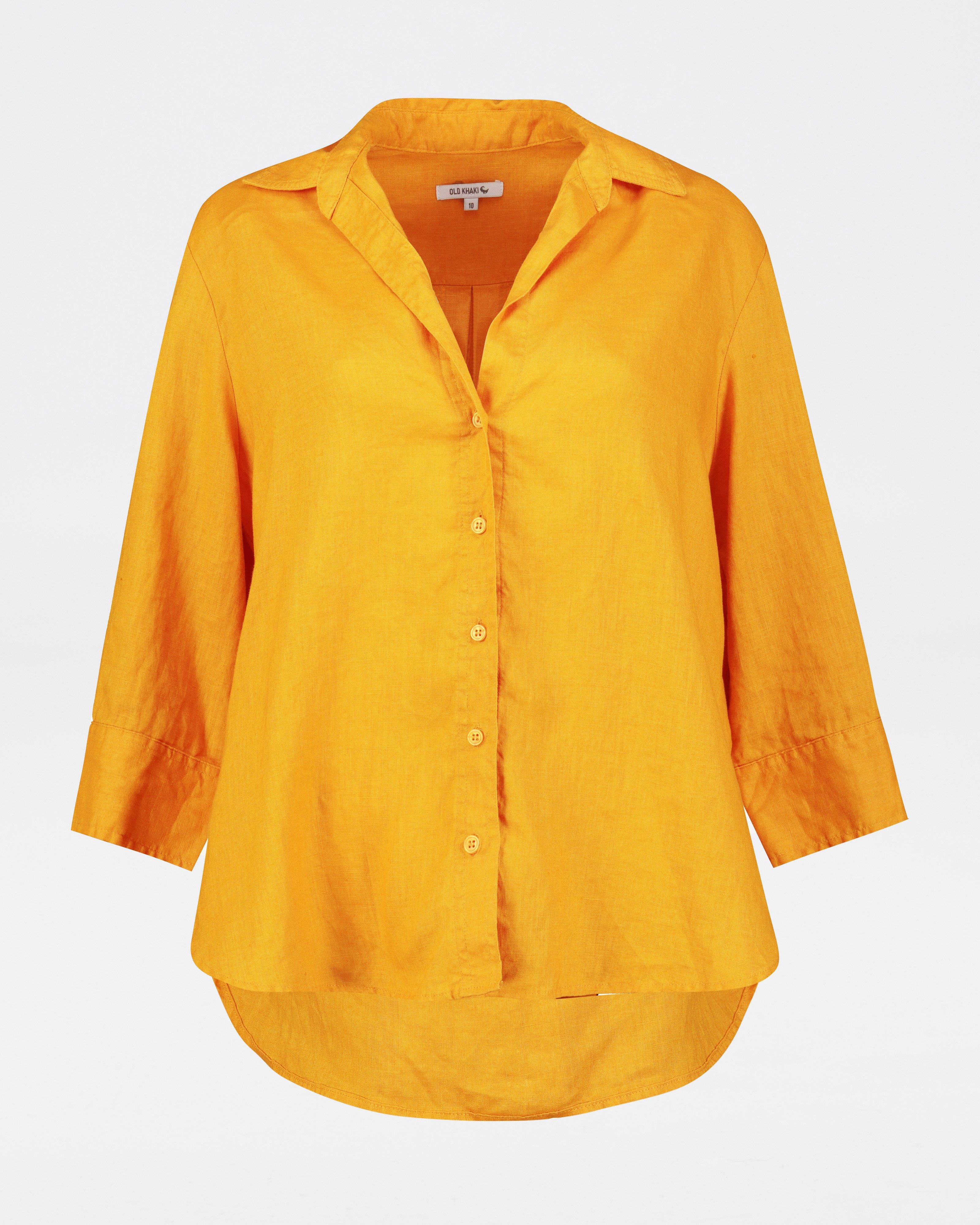 Women’s Maya Linen Shirt -  Orange