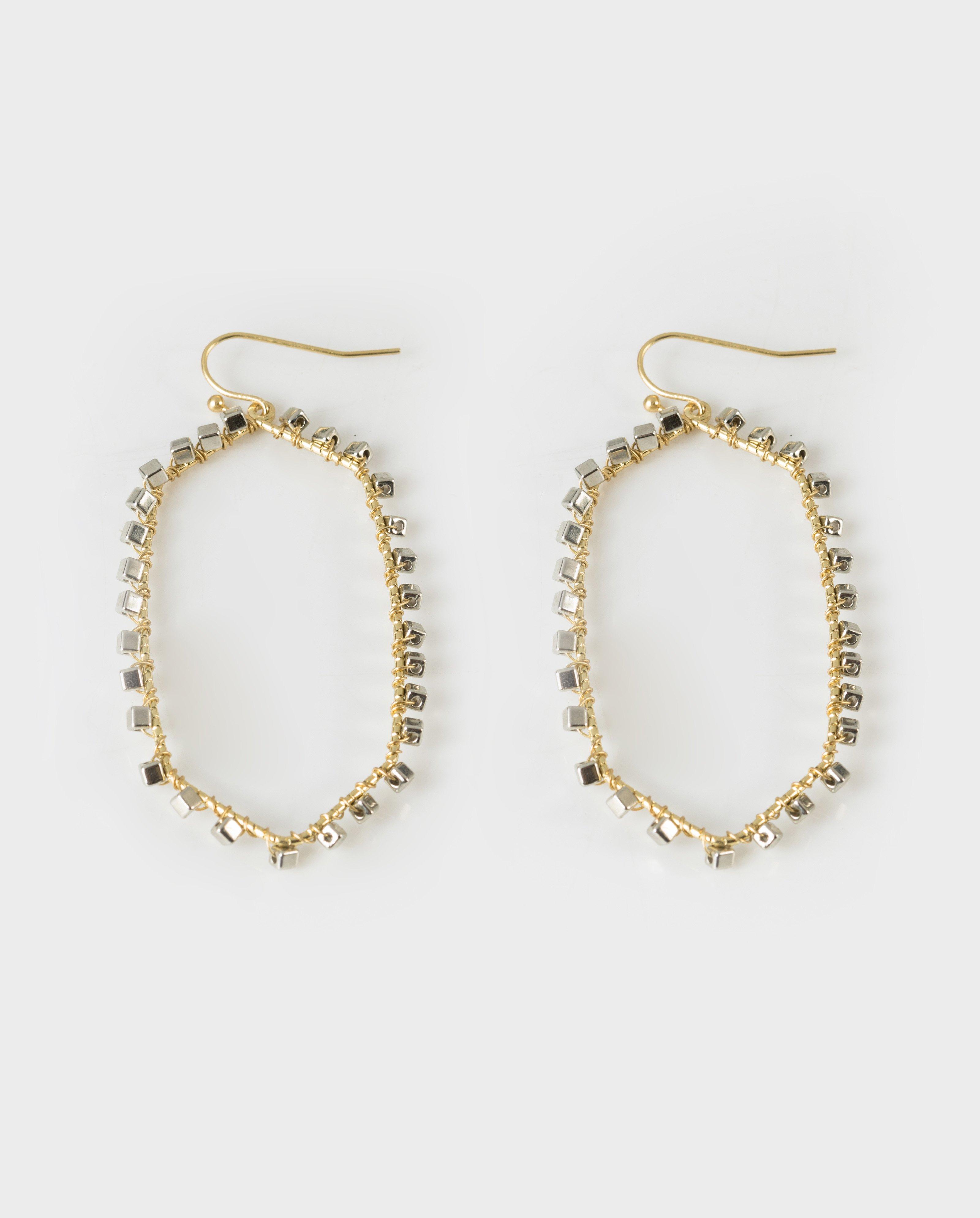 Women's Large Drop Earrings -  Gold