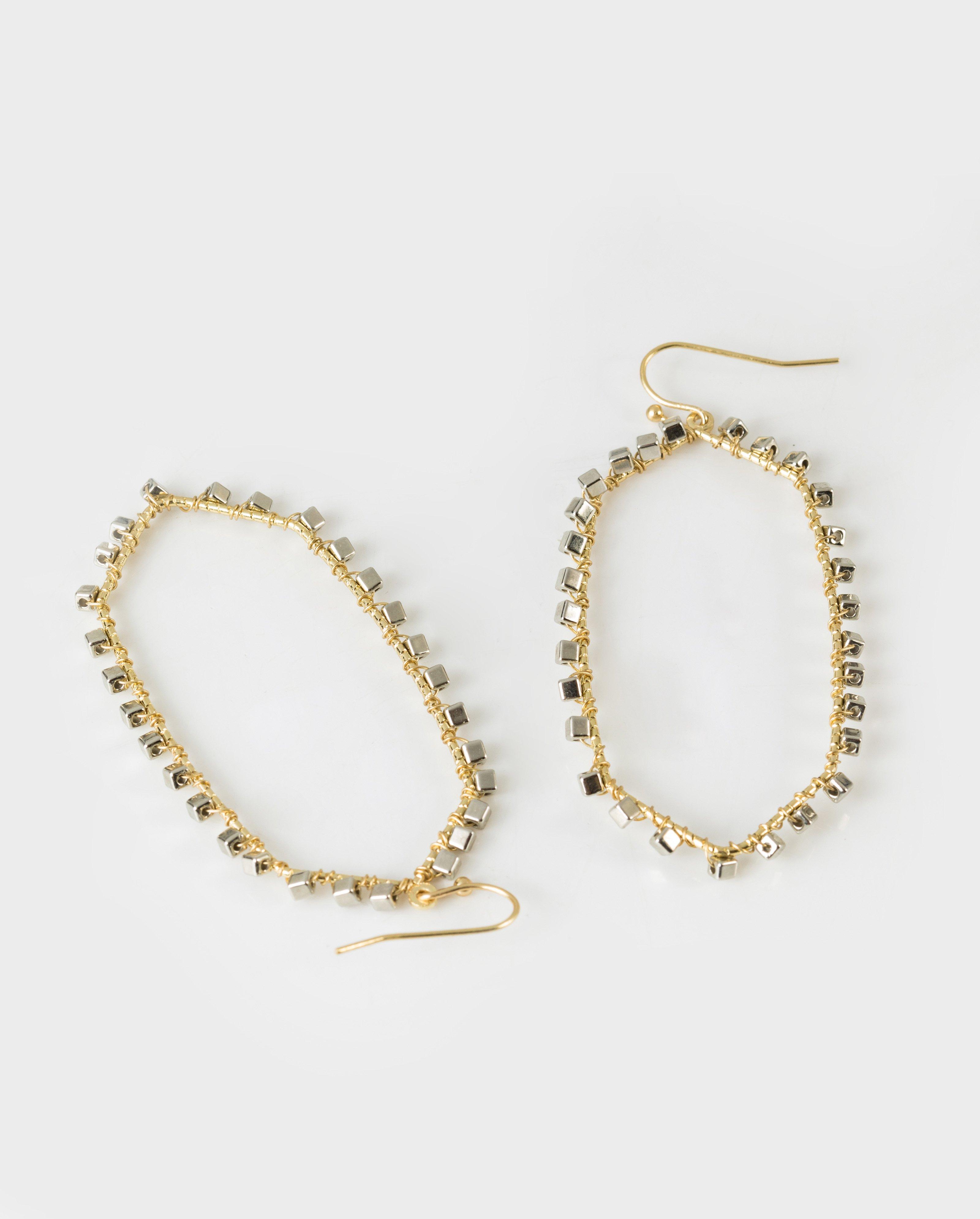 Women's Large Drop Earrings -  Gold