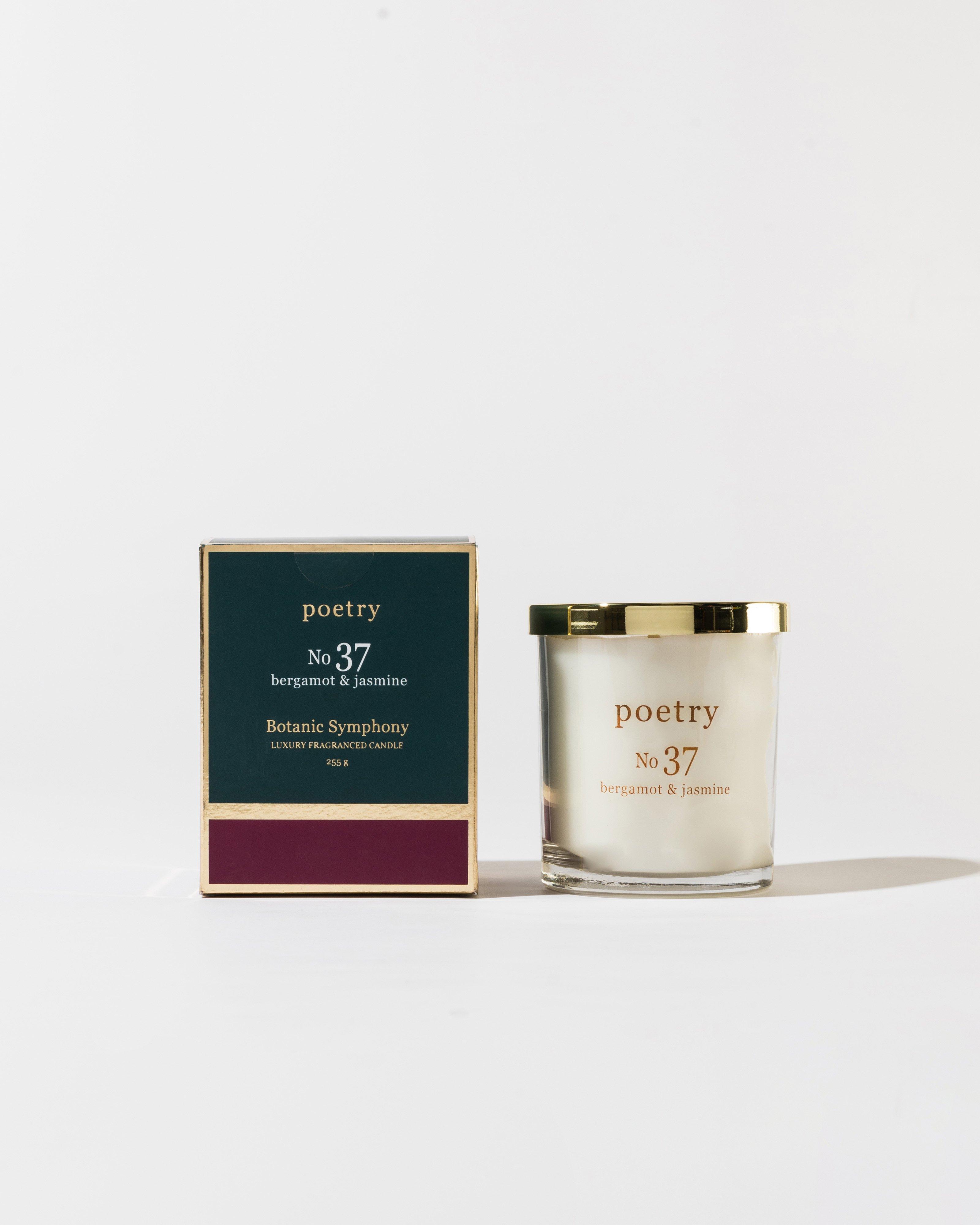 Bergamot & Jasmine Premium Fragranced Candle (255g) -  Teal