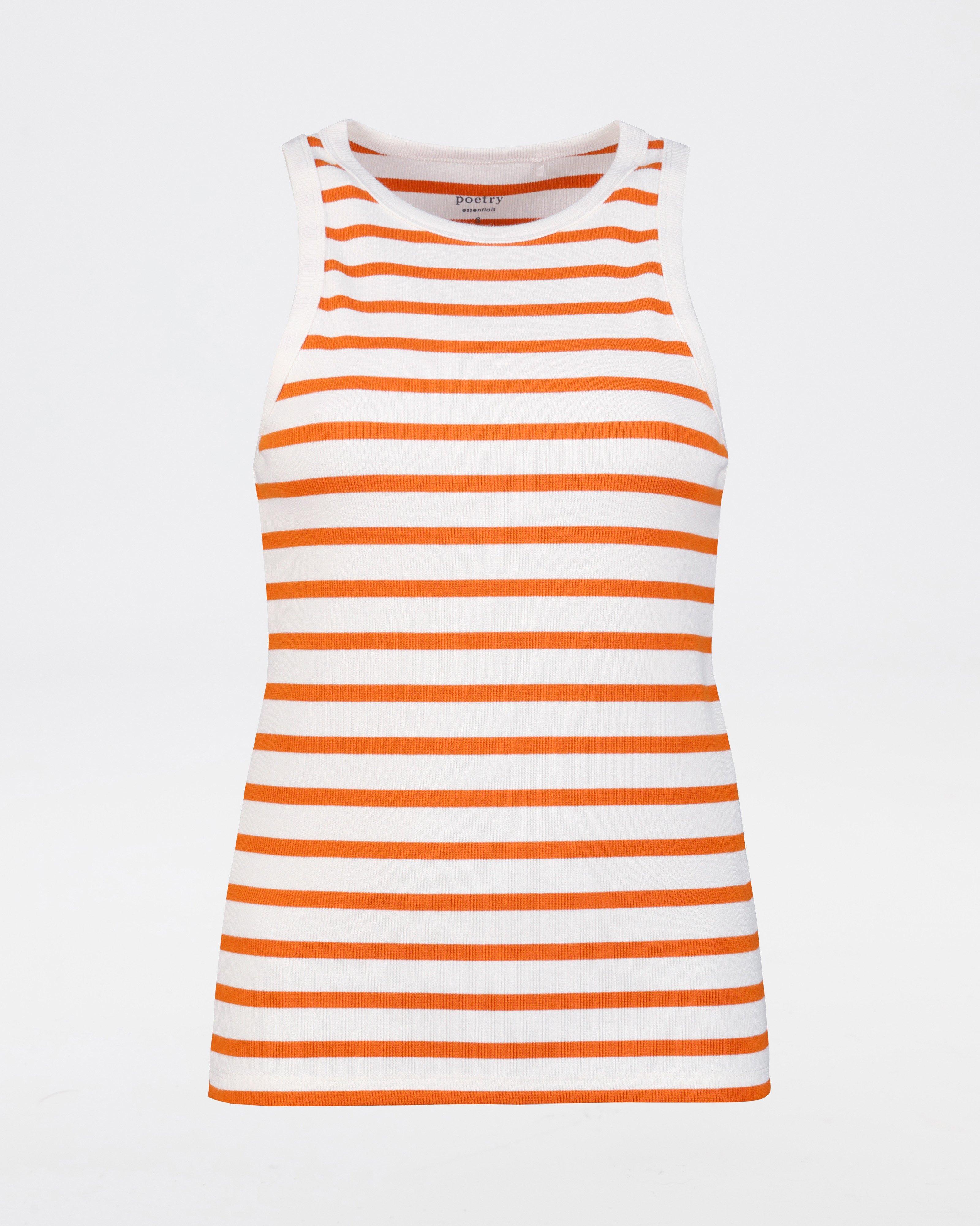 Roza Striped Vest -  Orange