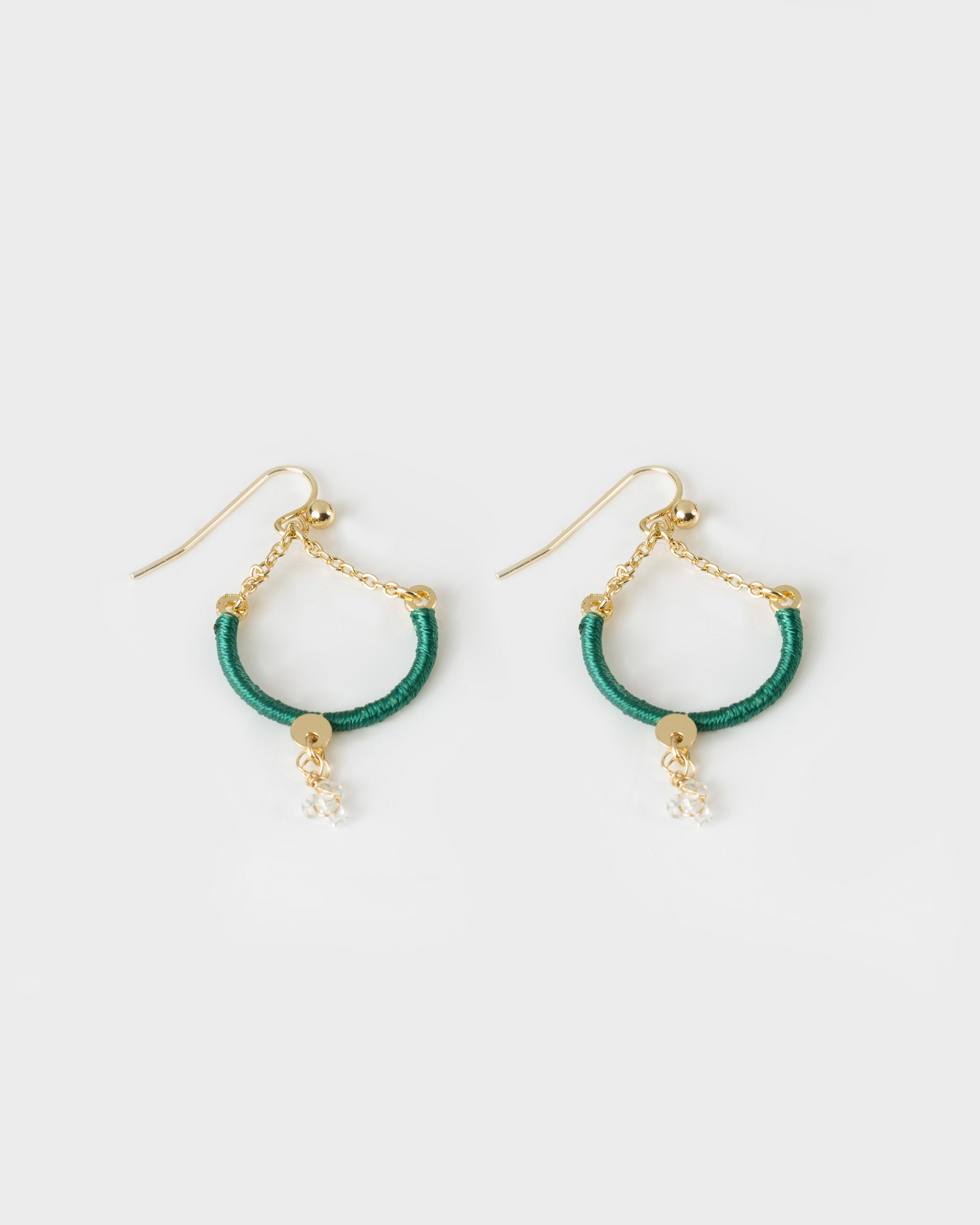 Khaki deals green earrings