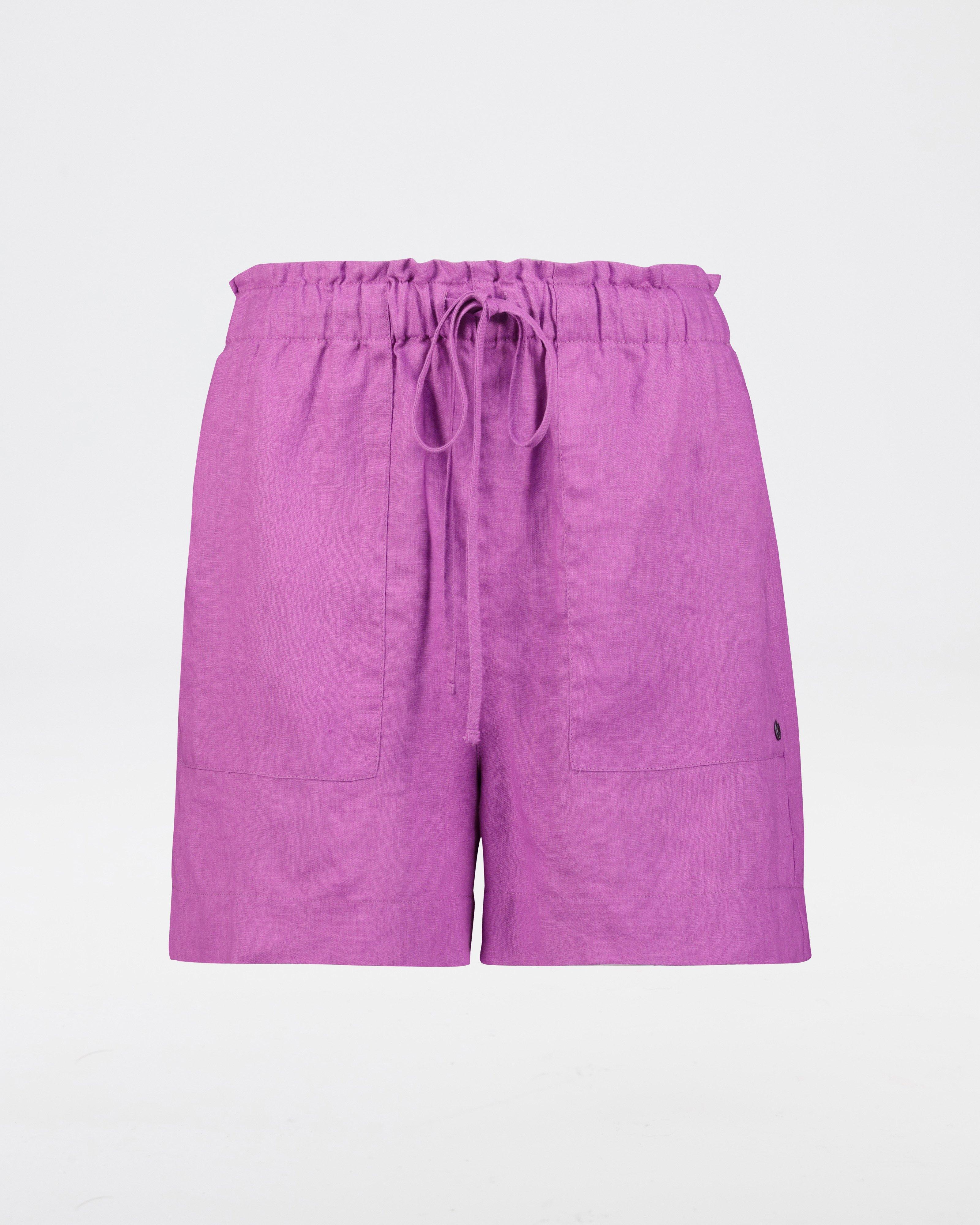 Women's Maya Linen Shorts -  Purple