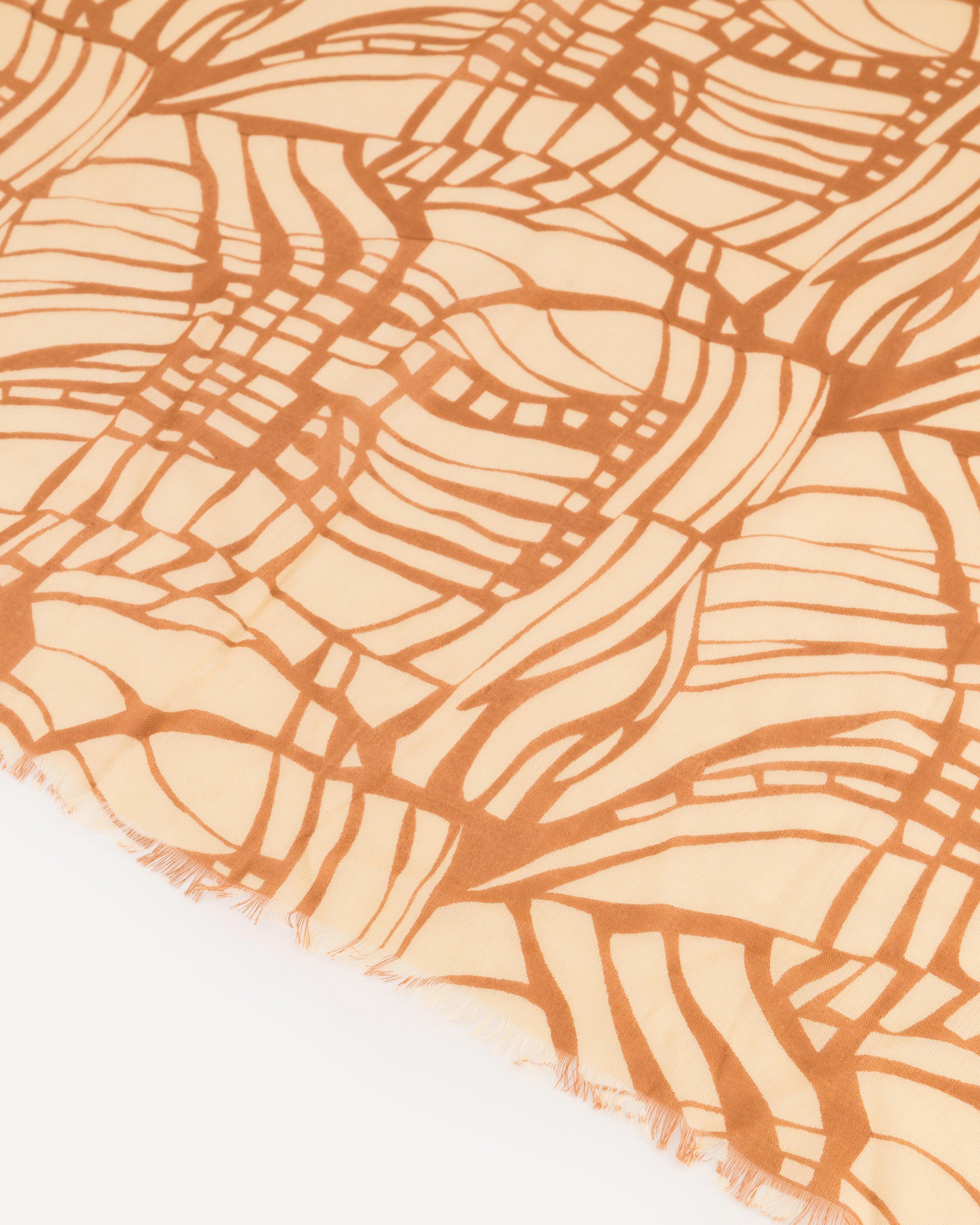 Women's Zania Abstract Zebra Print Scarf -  Stone