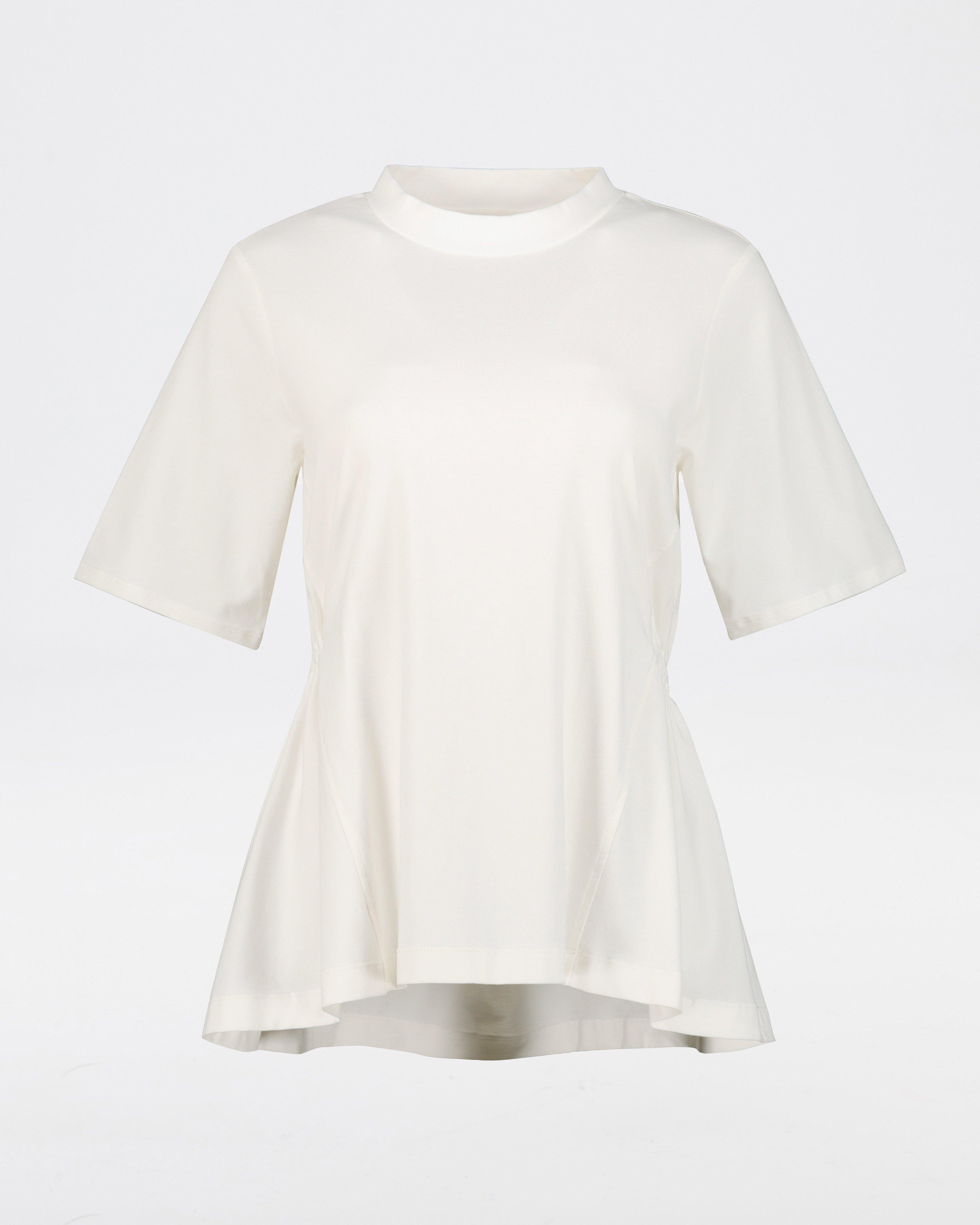 Ciara Ruched Detail Tee -  Milk