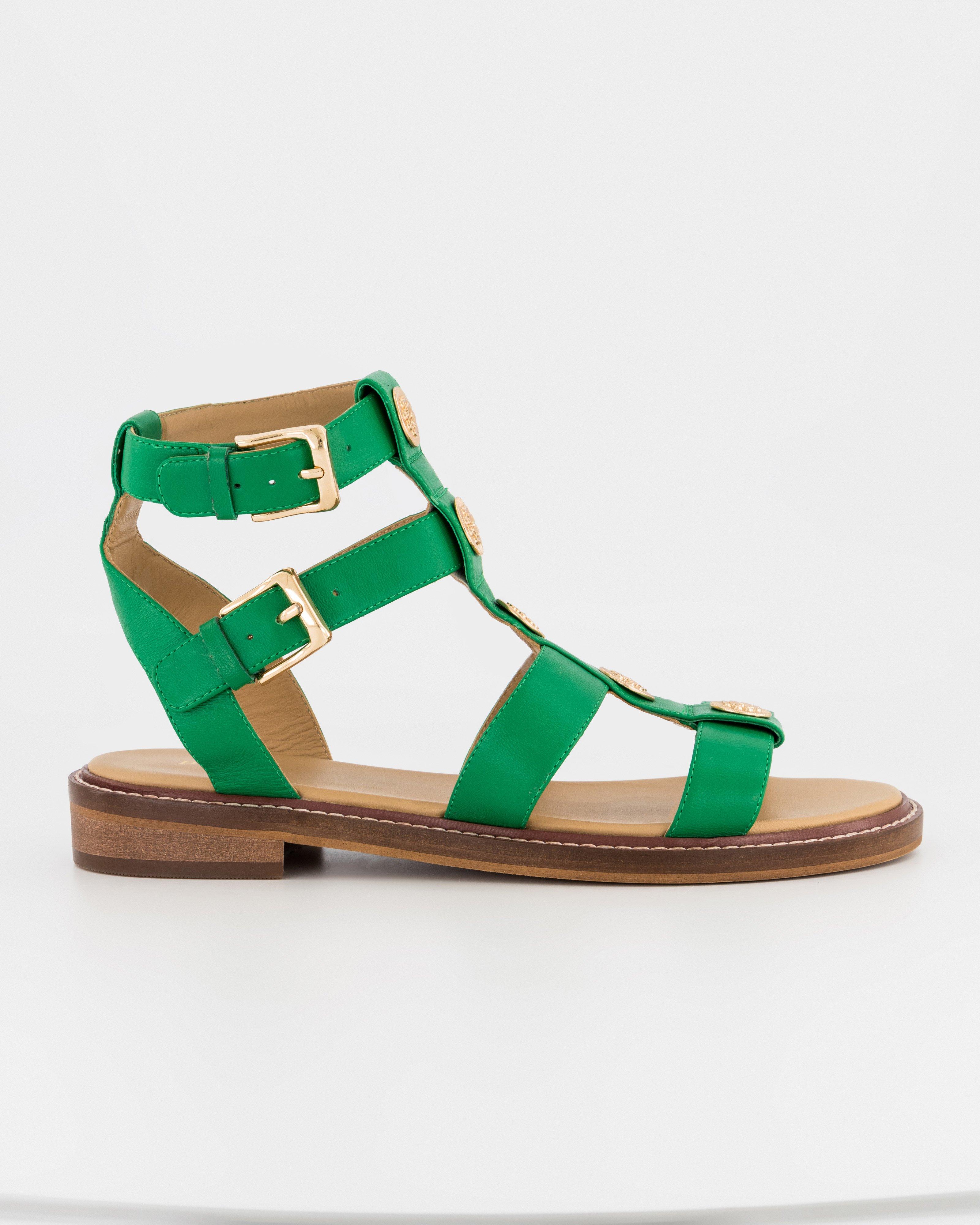 Green sandals best sale