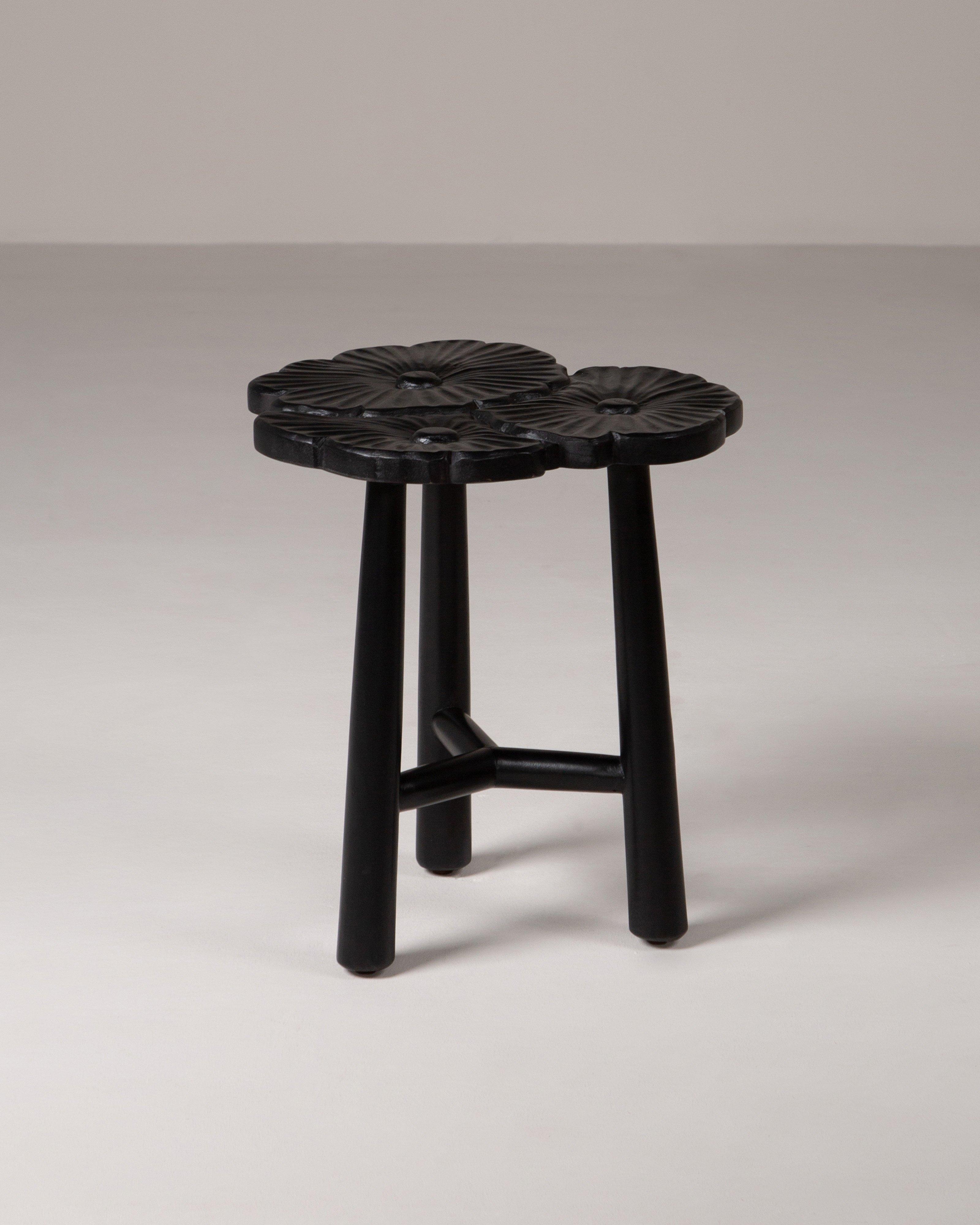 Mallika Flora Stool -  Black