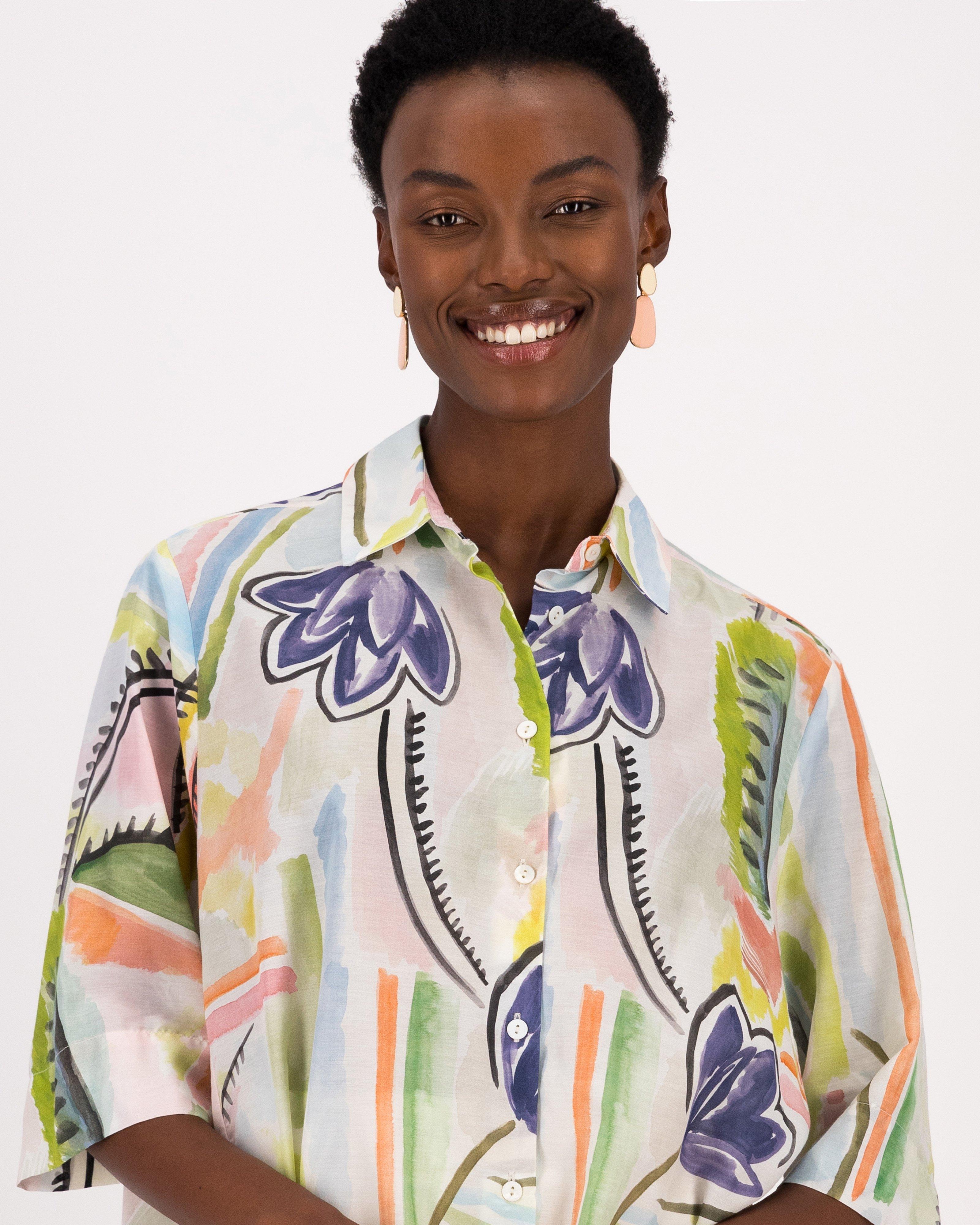 Silvia Printed Shirt -  Assorted