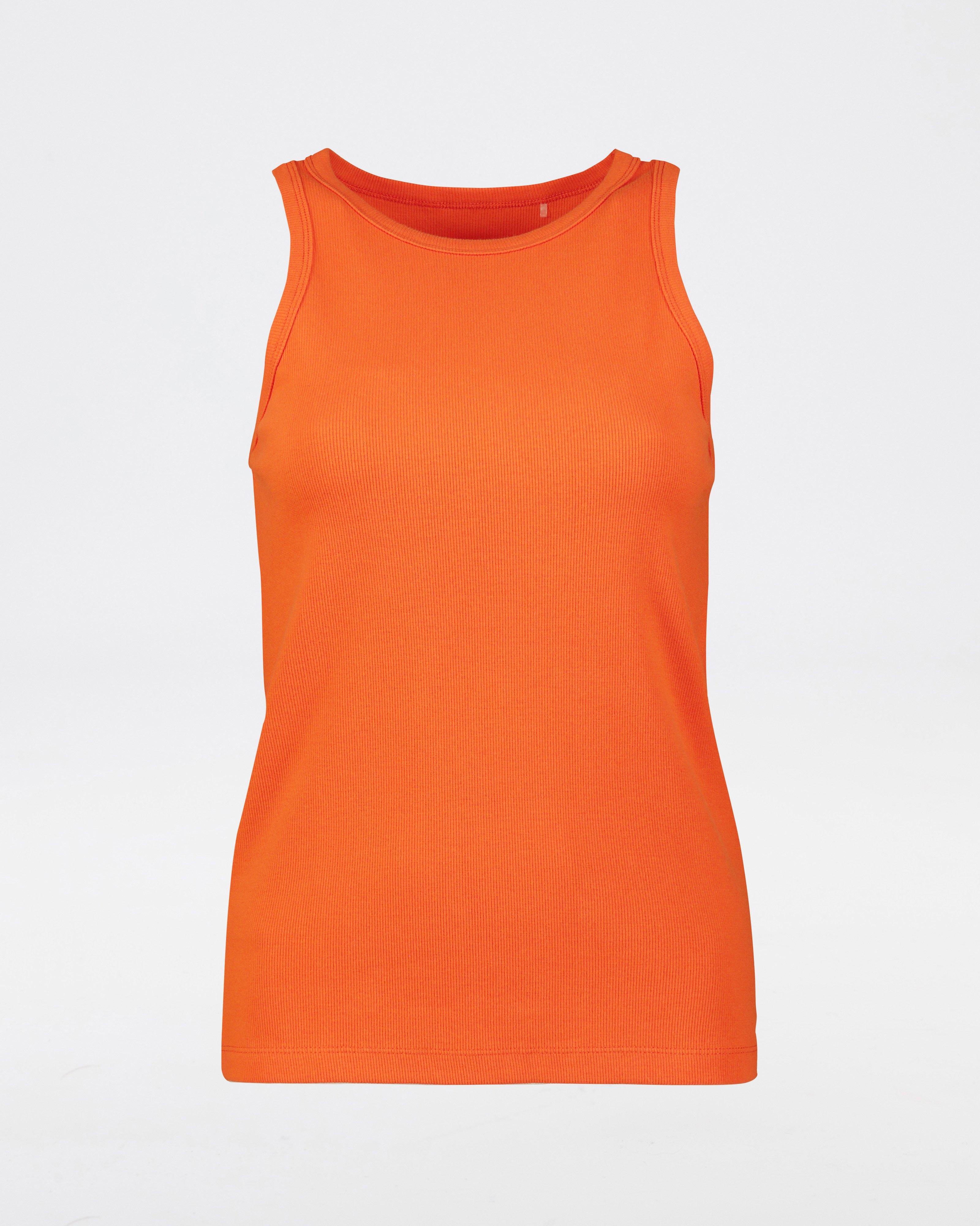 Roza Ribbed Vest -  Orange