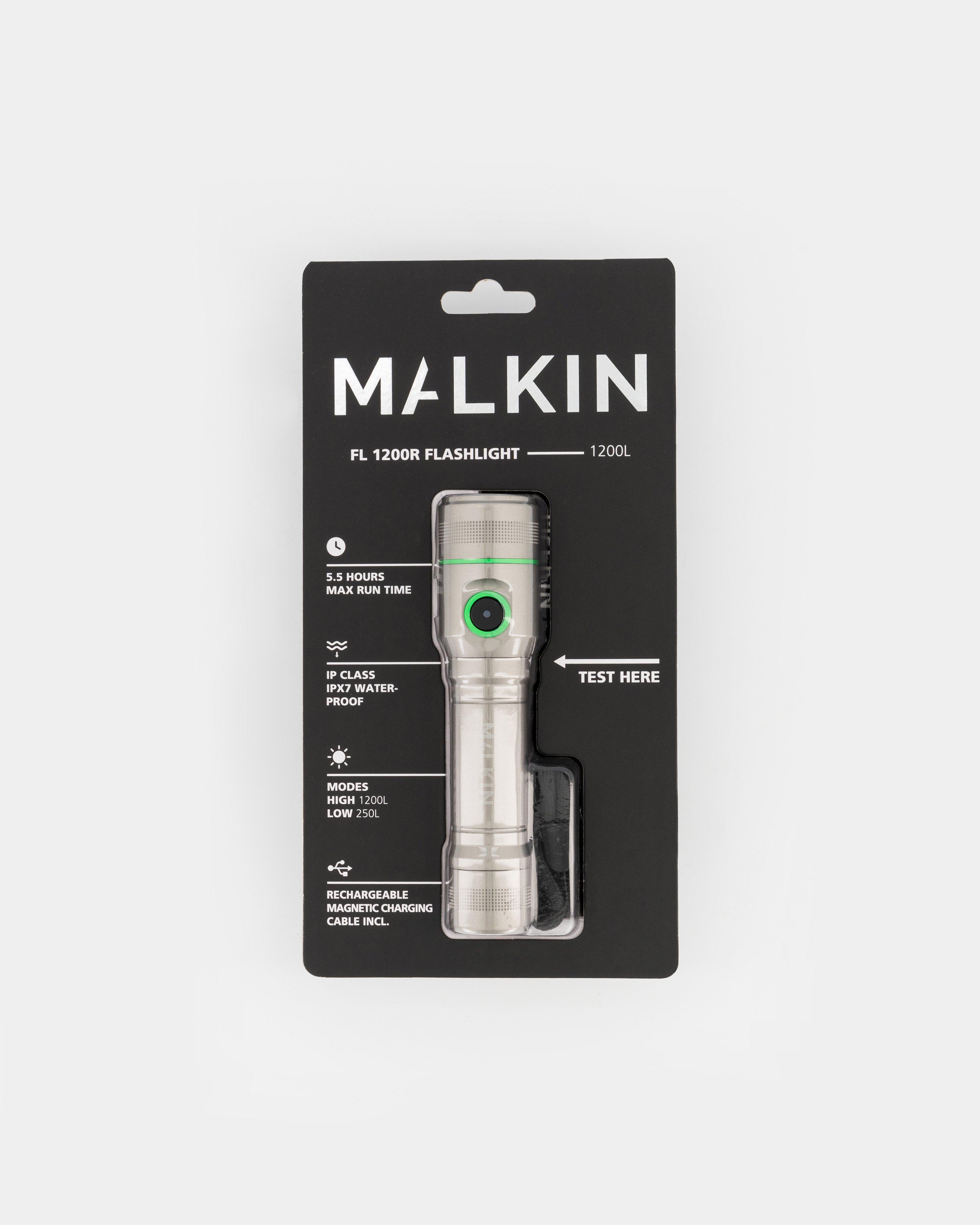 Malkin 1200 Lumen Rechargeable Torch -  Grey