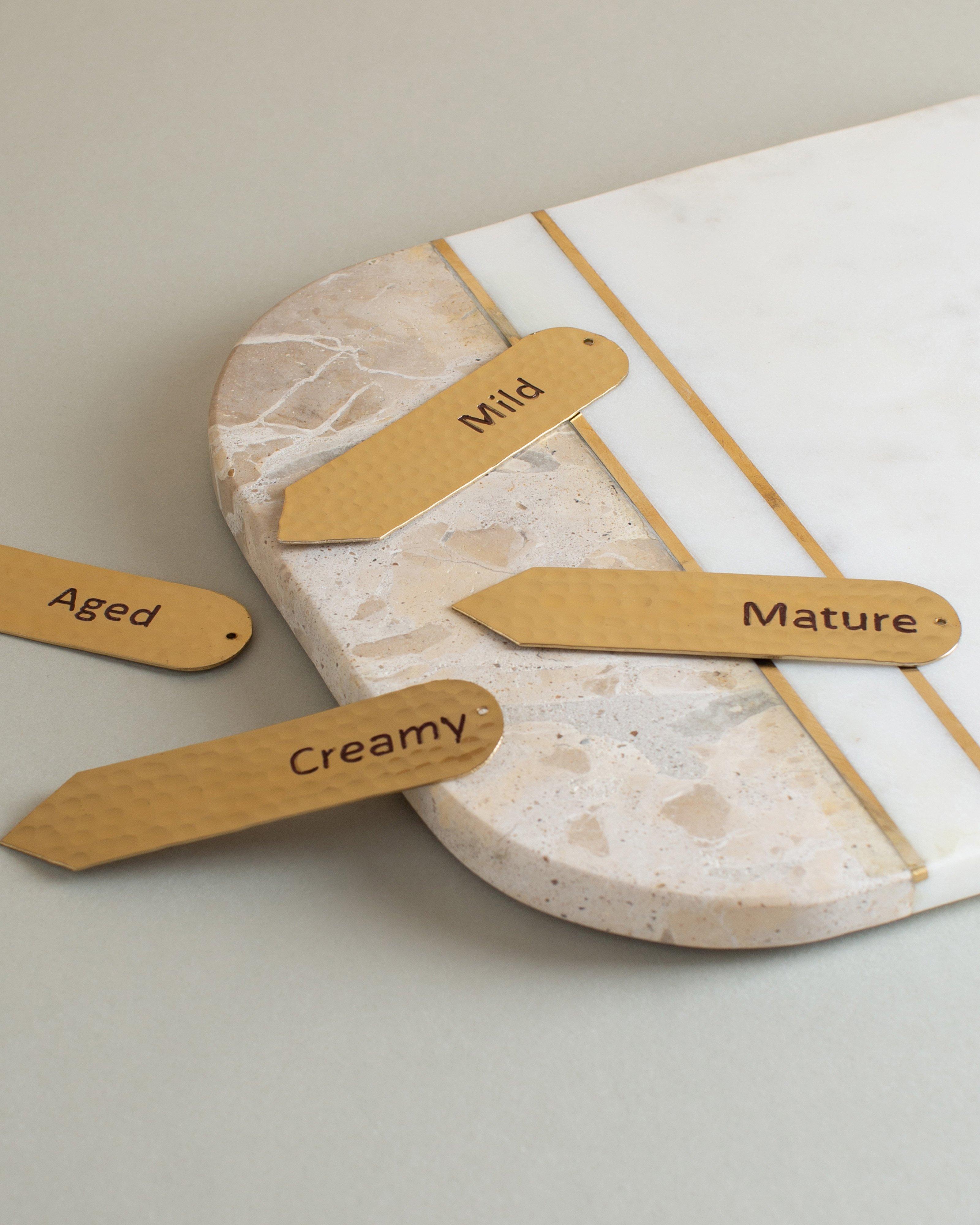 Serving Board with Cheese Markers Poetry Clothing Store