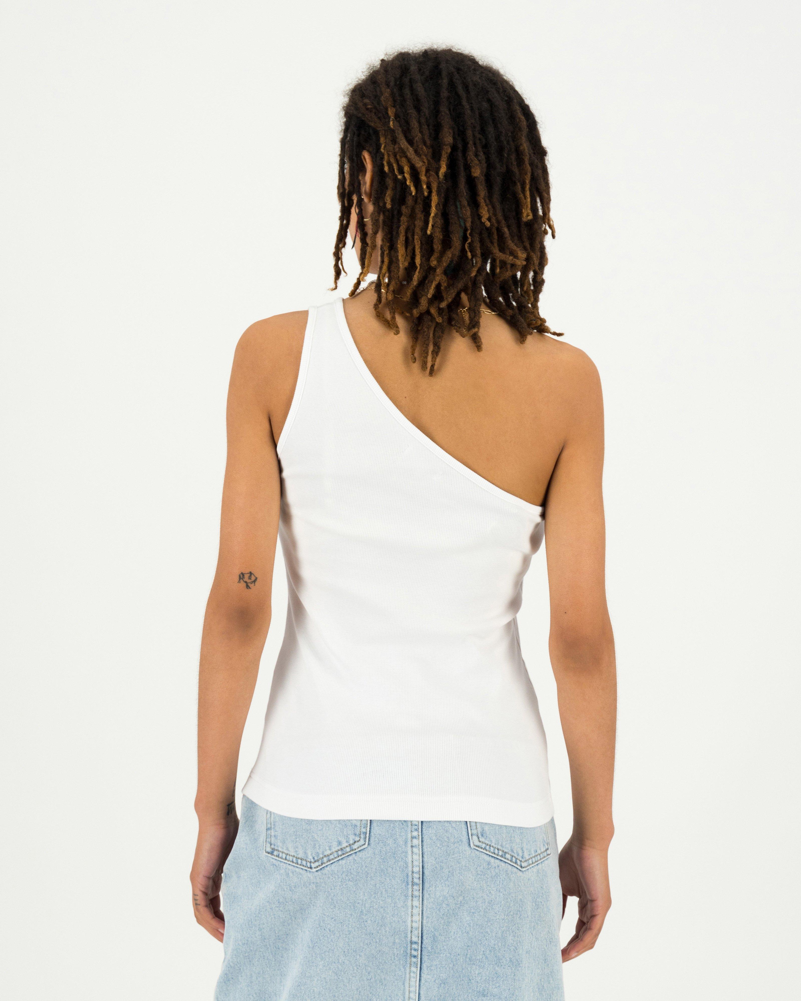 Women’s Malia One-Shoulder Tank Top -  White