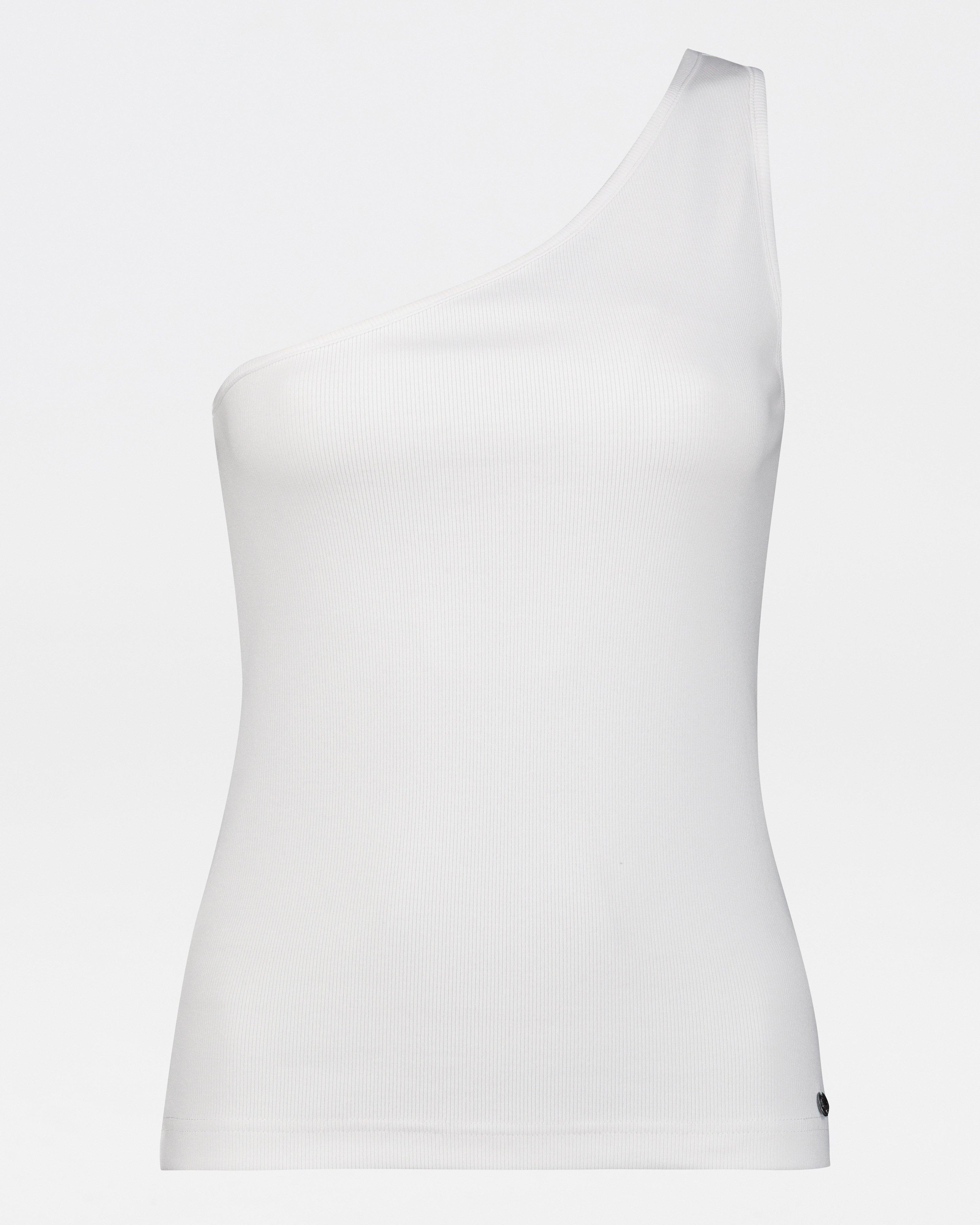 Women’s Malia One-Shoulder Tank Top -  White