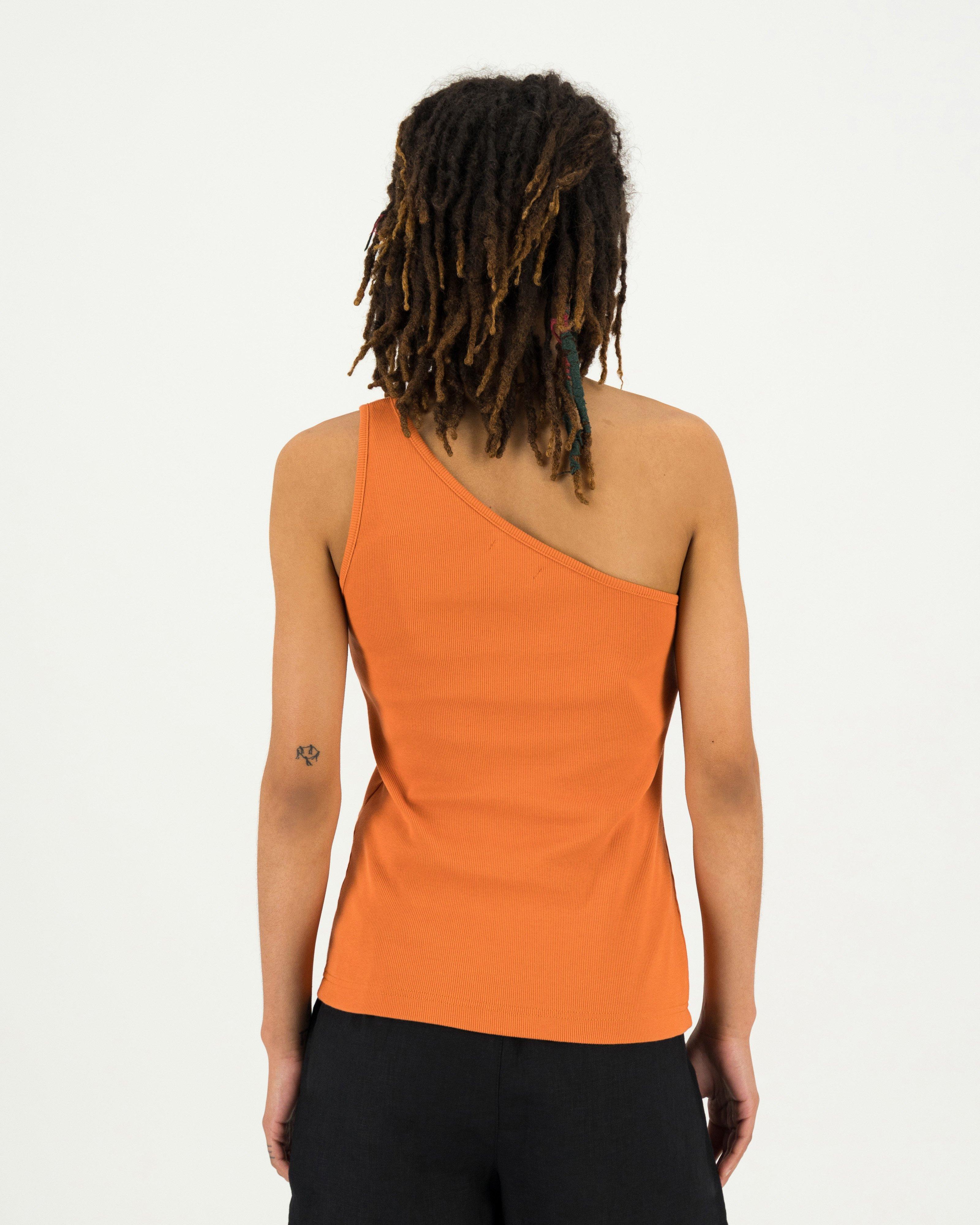 Women’s Malia One-Shoulder Tank Top -  Coral