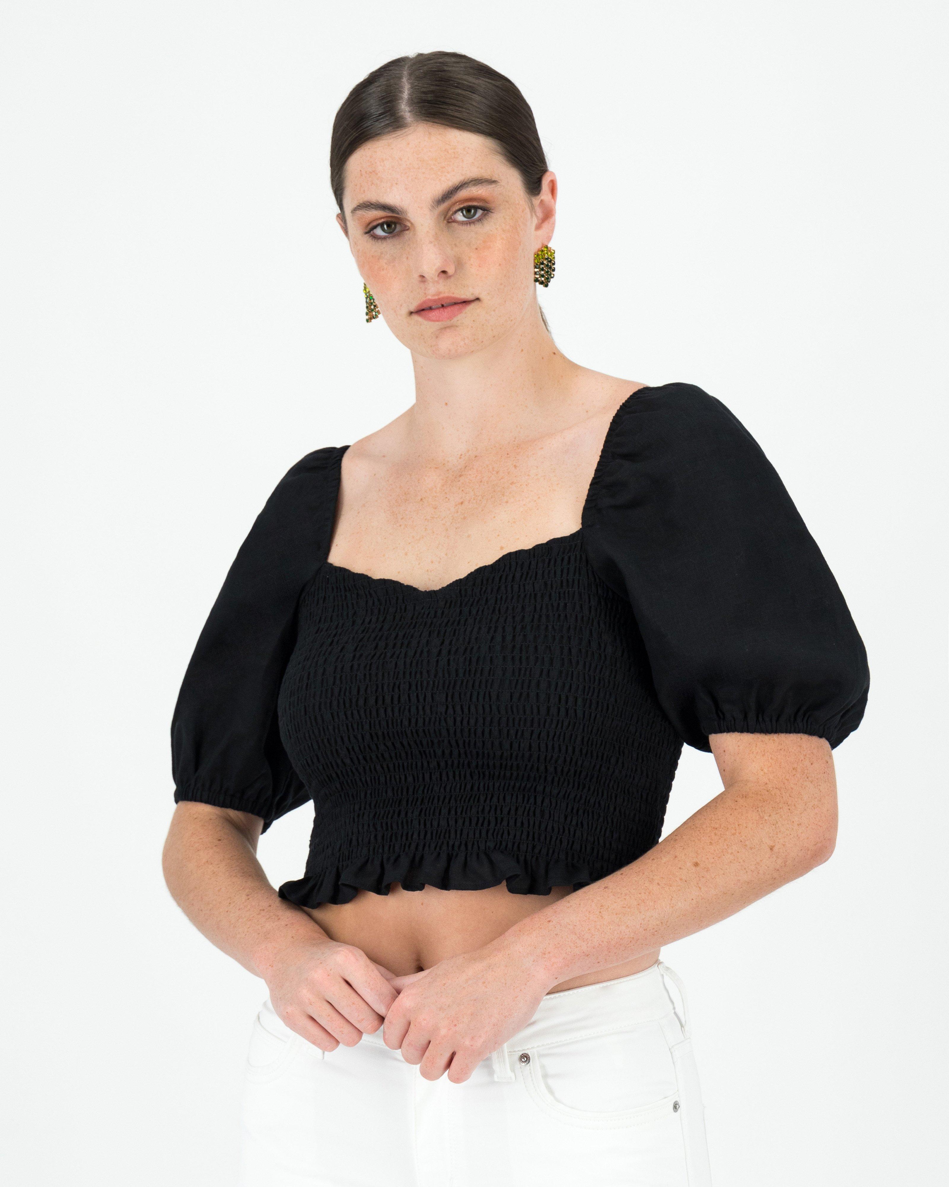 Women's Liliana Off-Shoulder Top -  Black