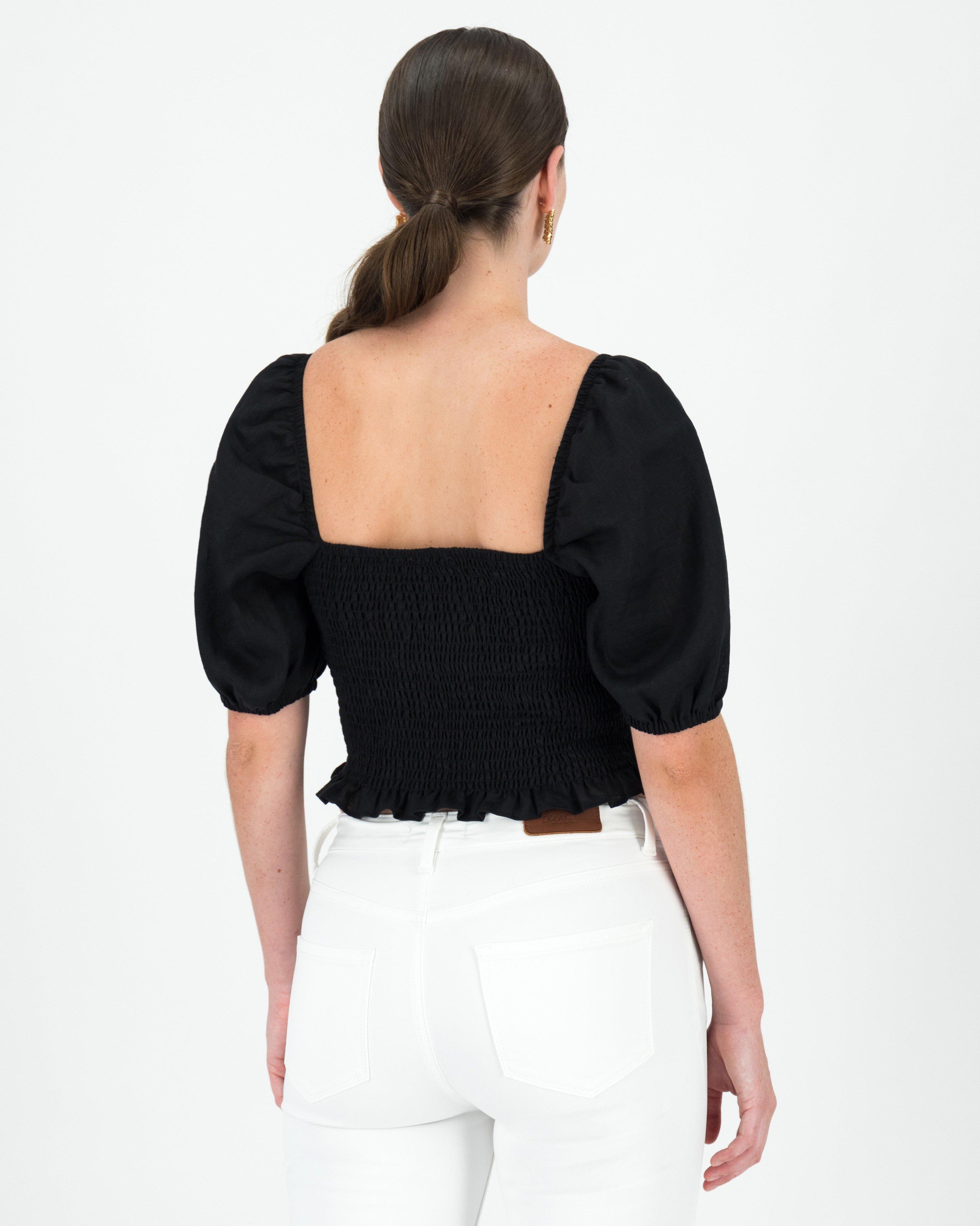 Women's Liliana Off-Shoulder Top -  Black