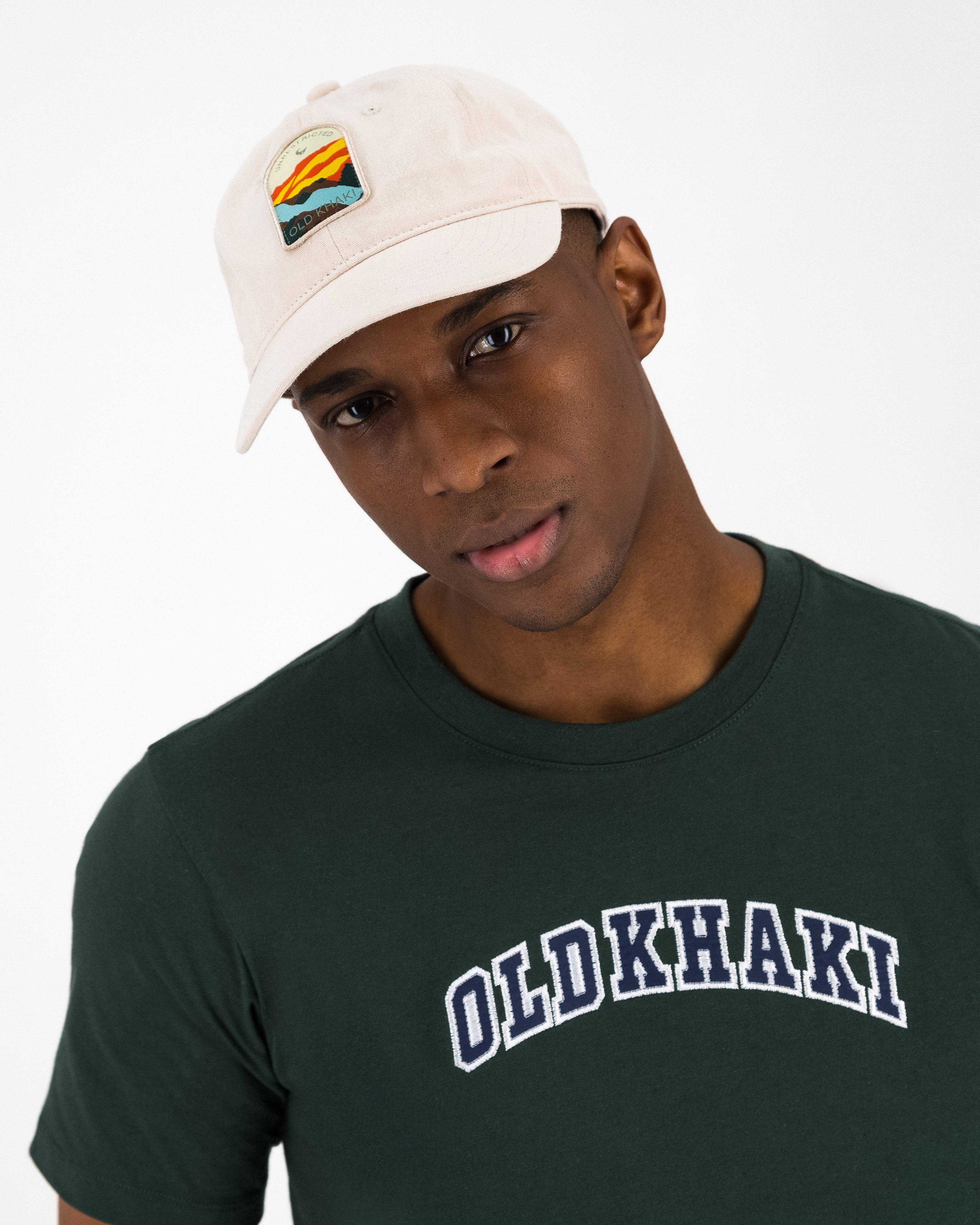 Men’s Elio Arch Embroidered Badge Cap -  Stone