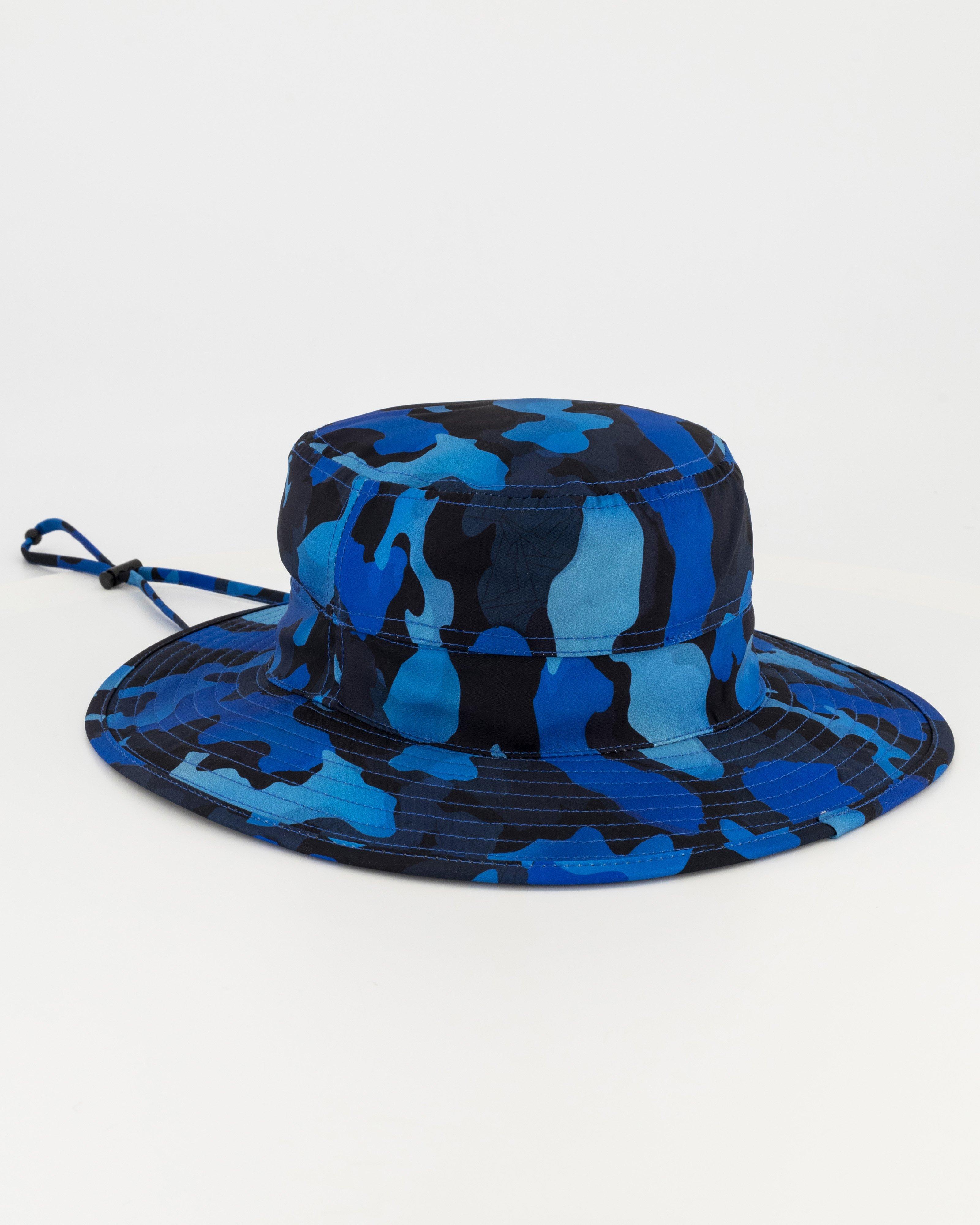 K-Way Kids Printed Talus Floppy Hat -  Blue