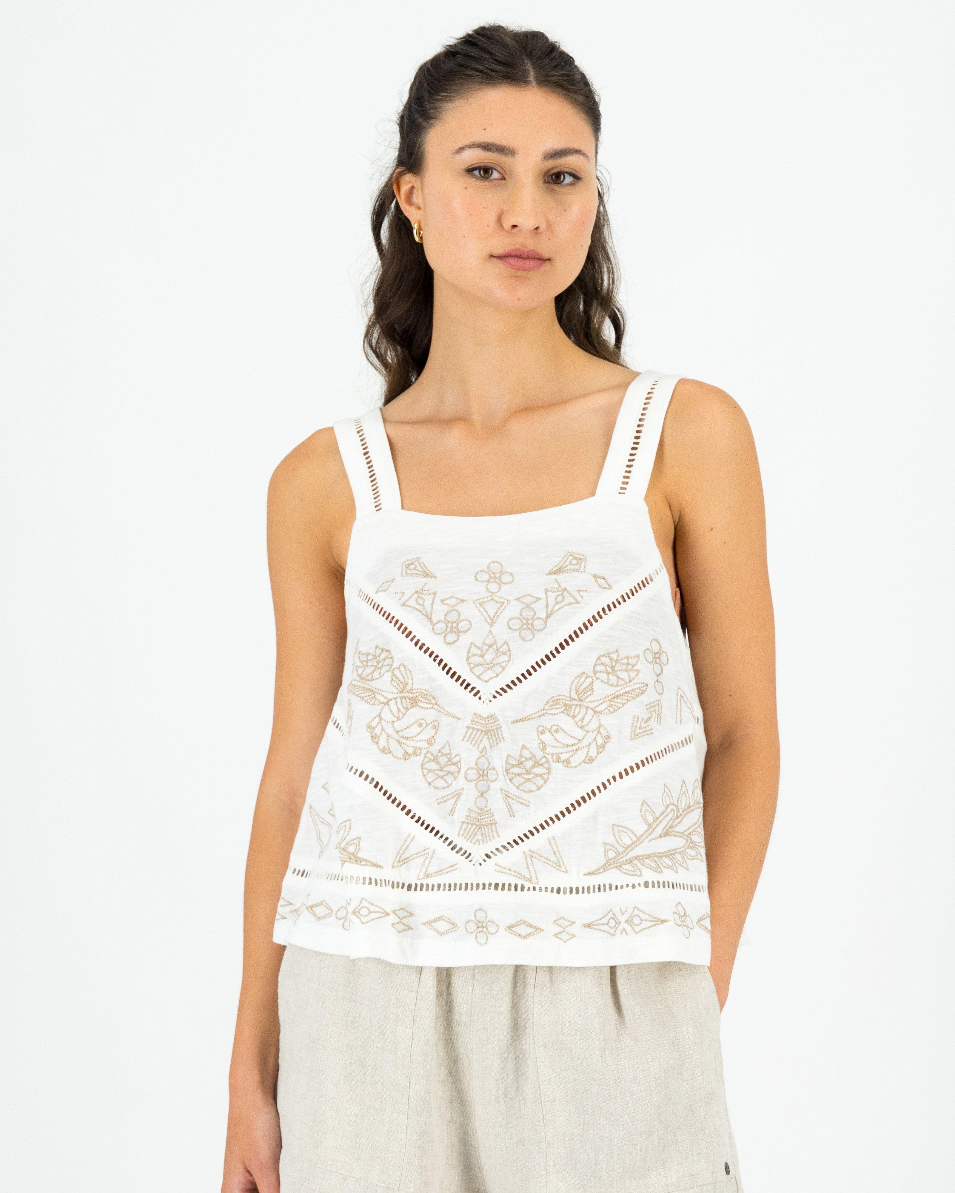 Women’s Vada Embroidered Cami | Old Khaki