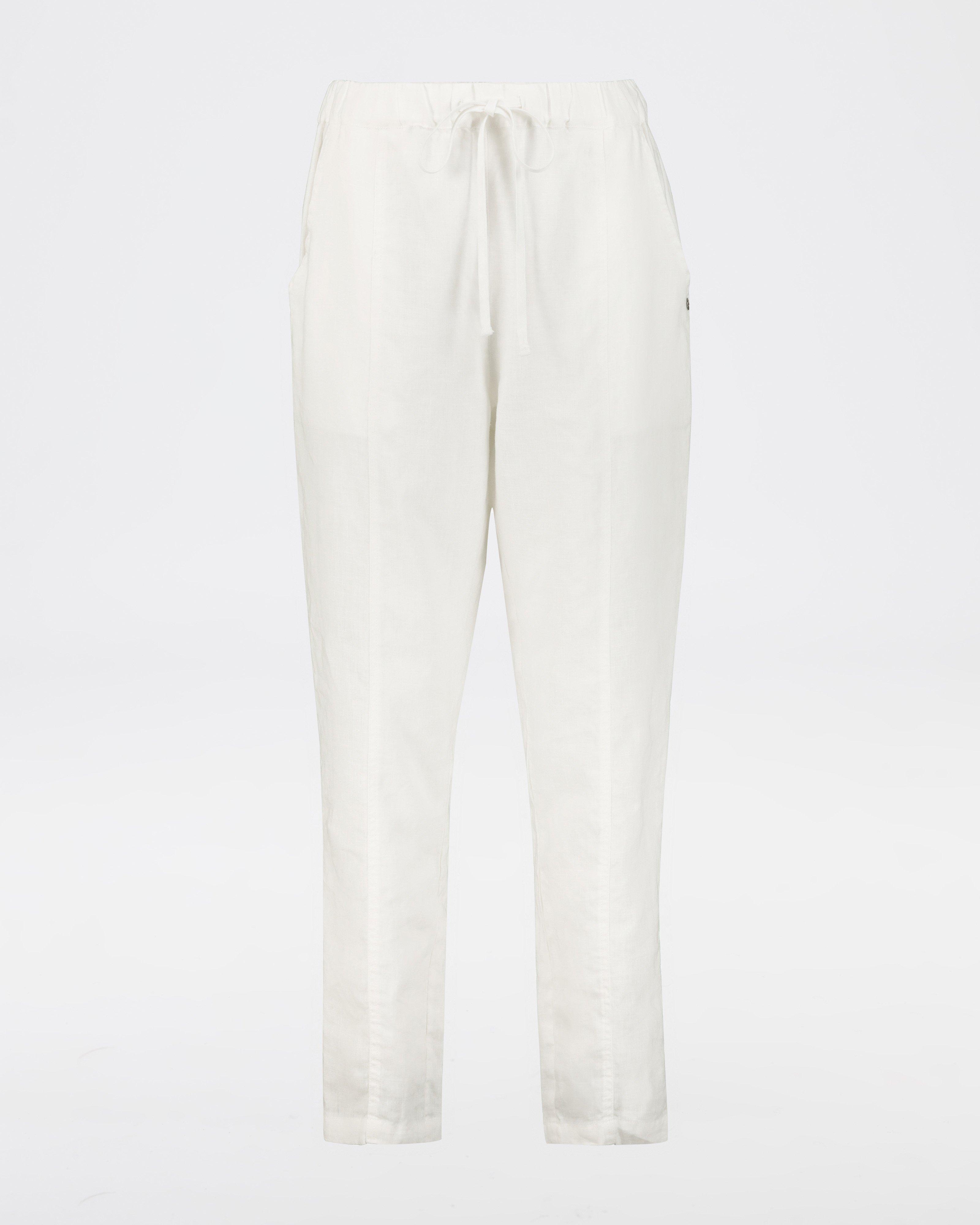 Women’s Eden Tapered Linen Pants -  White