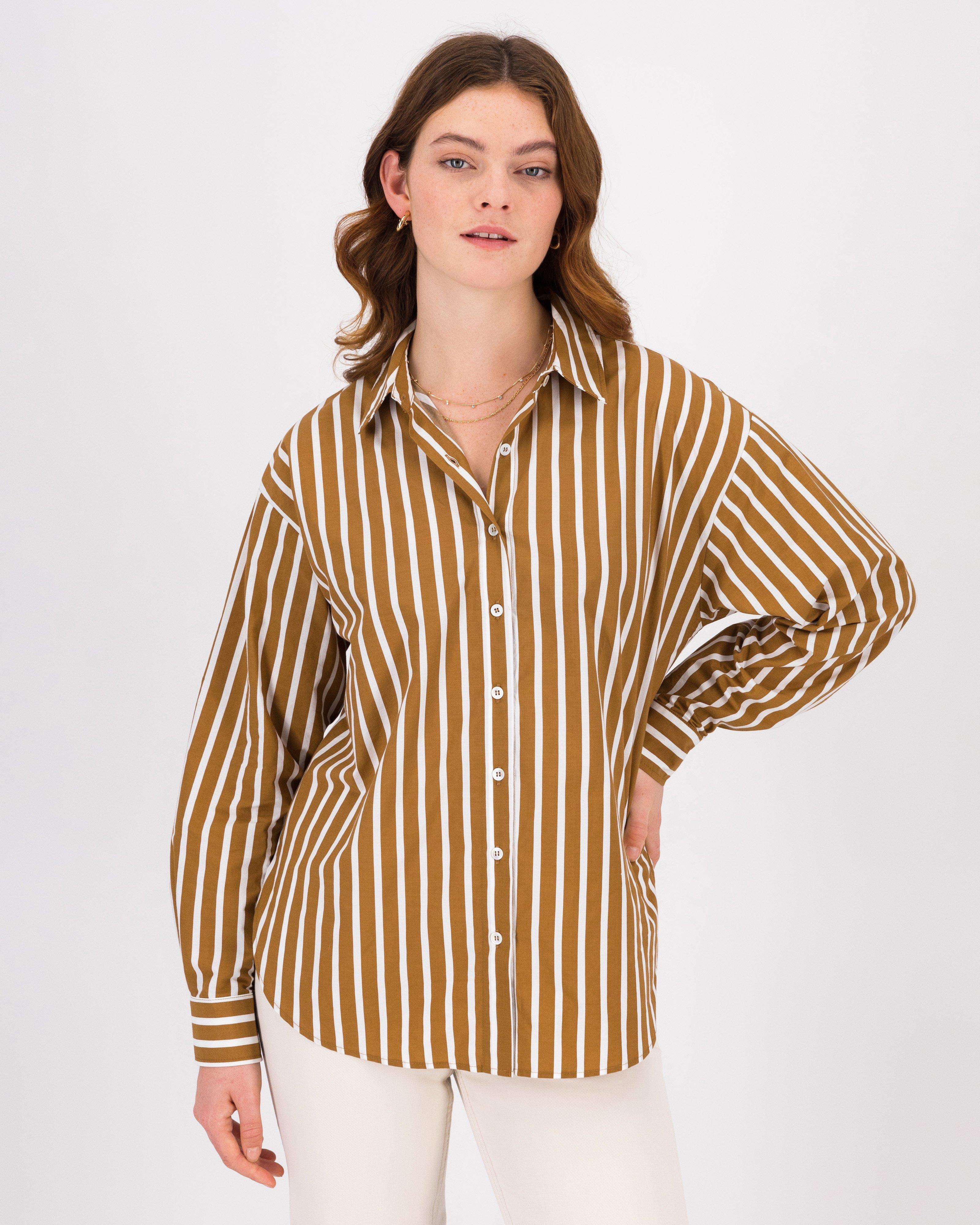 Annalise Relaxed Shirt -  Tan