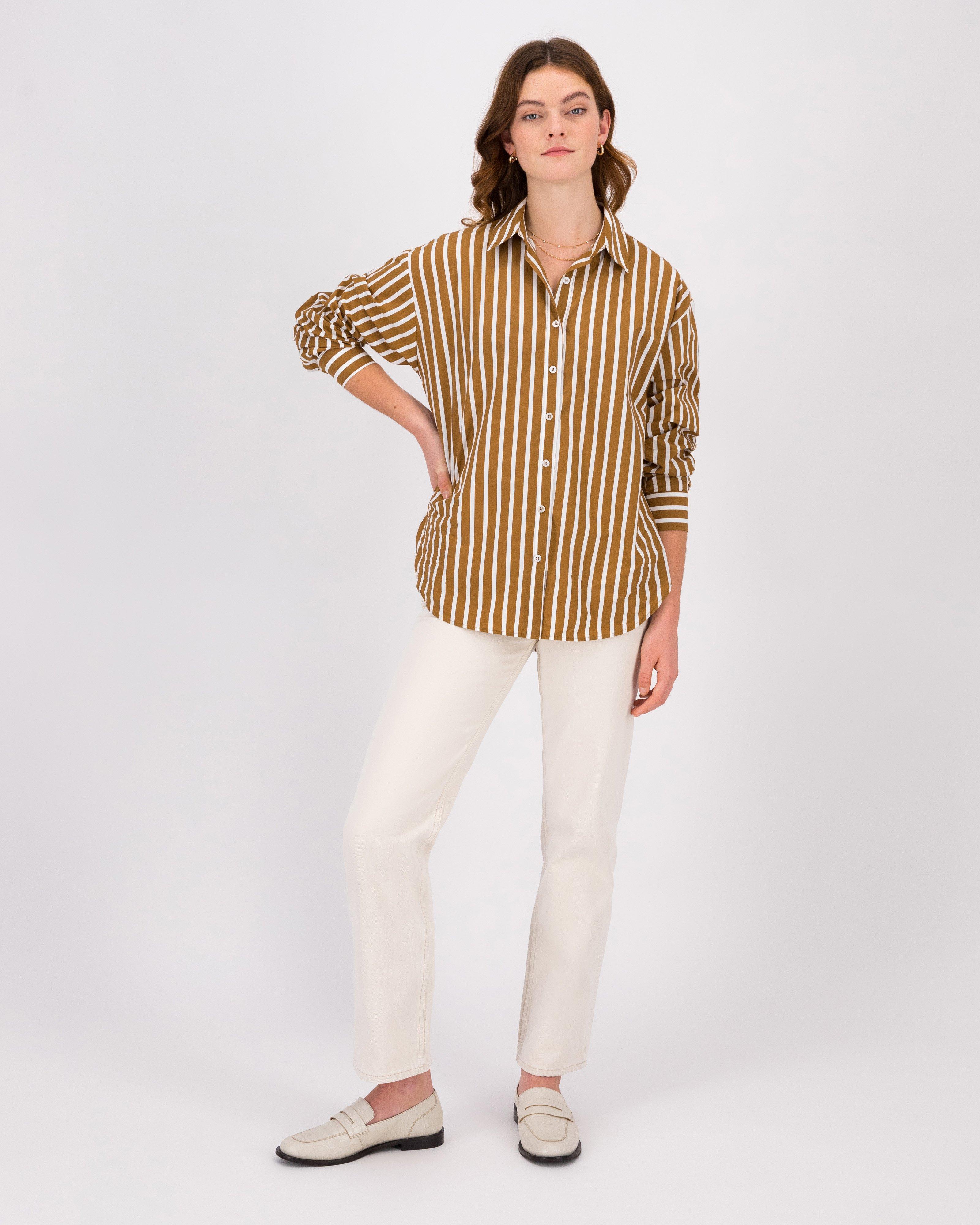 Annalise Relaxed Shirt -  Tan