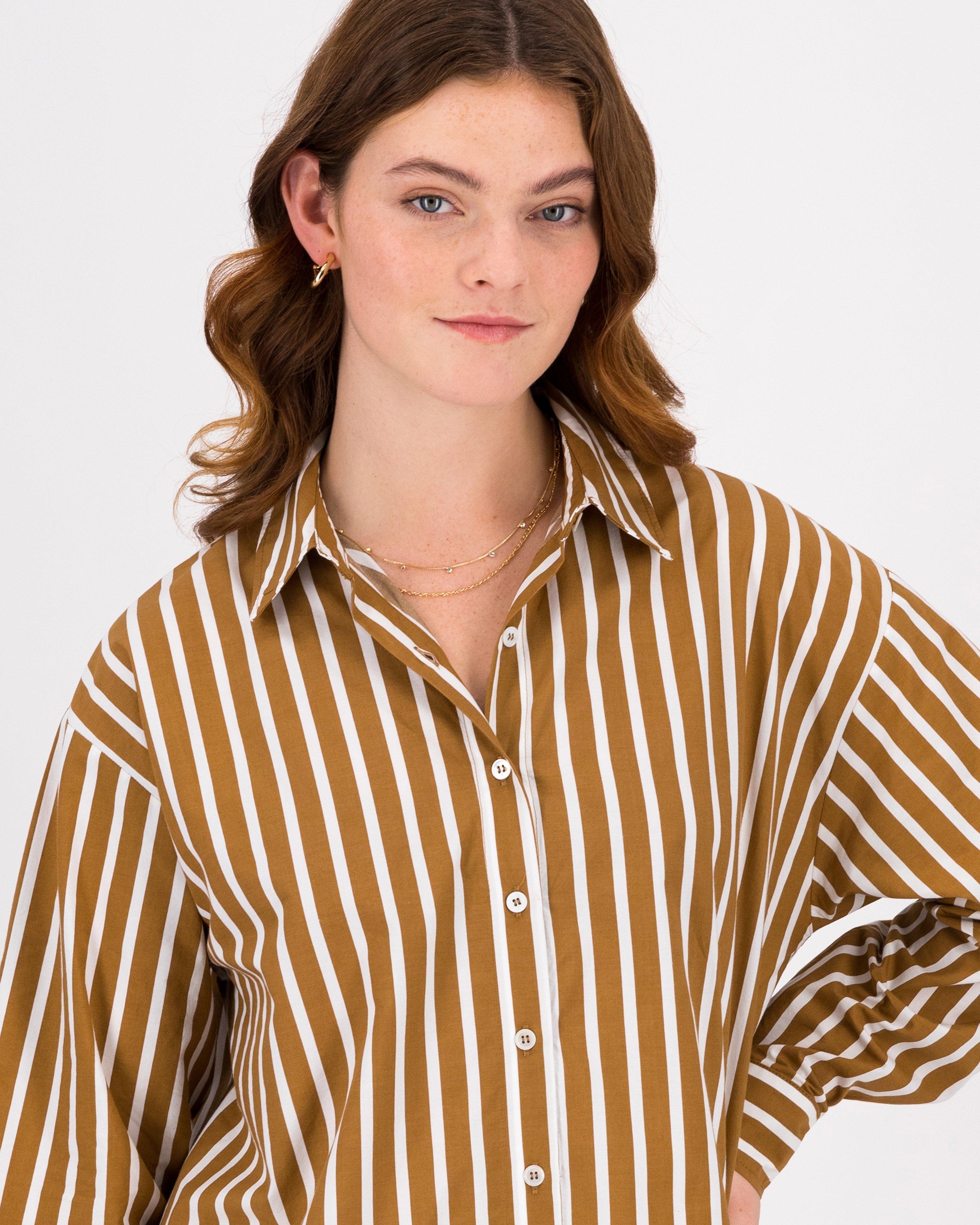 Annalise Relaxed Shirt -  Tan