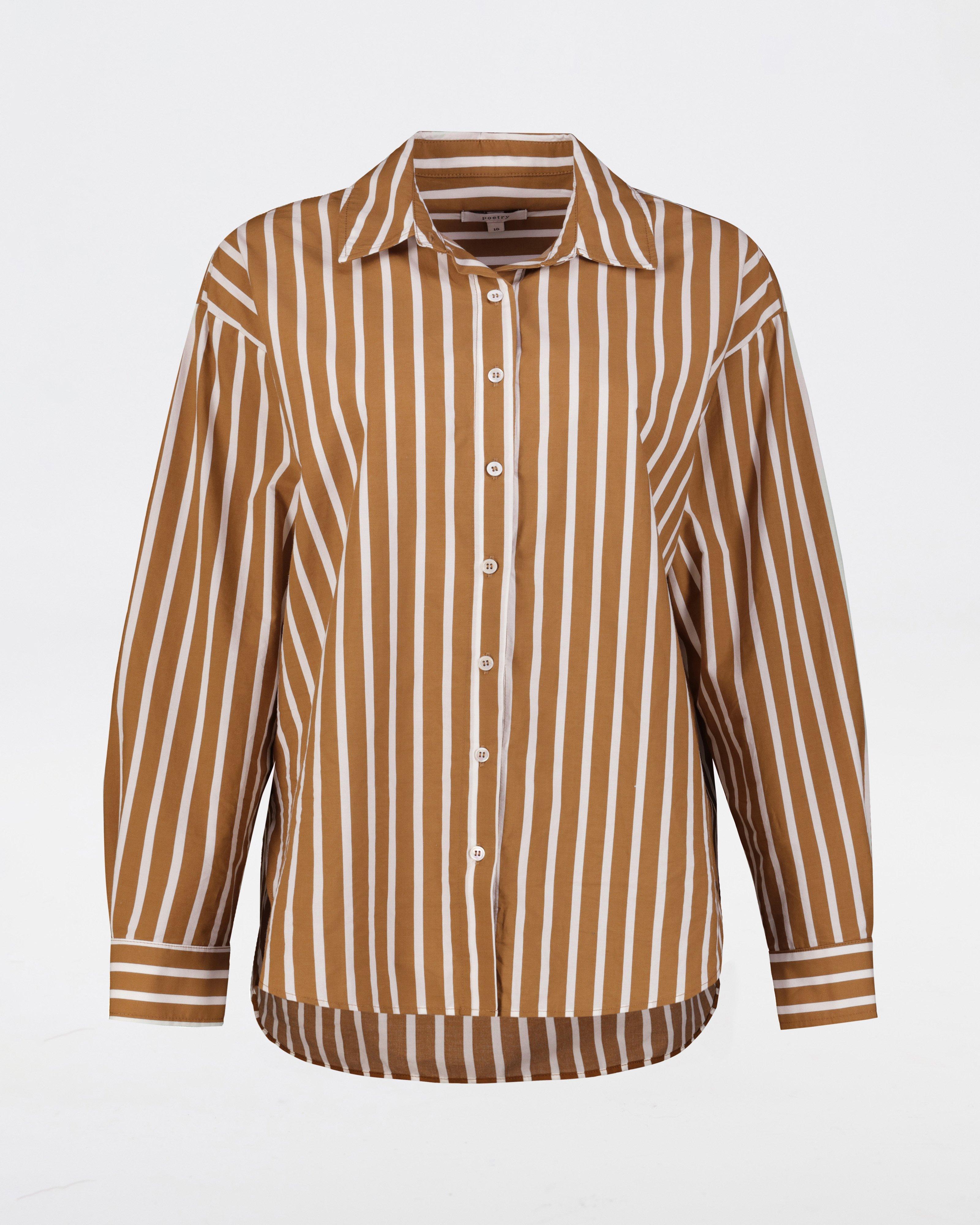 Annalise Relaxed Shirt -  Tan