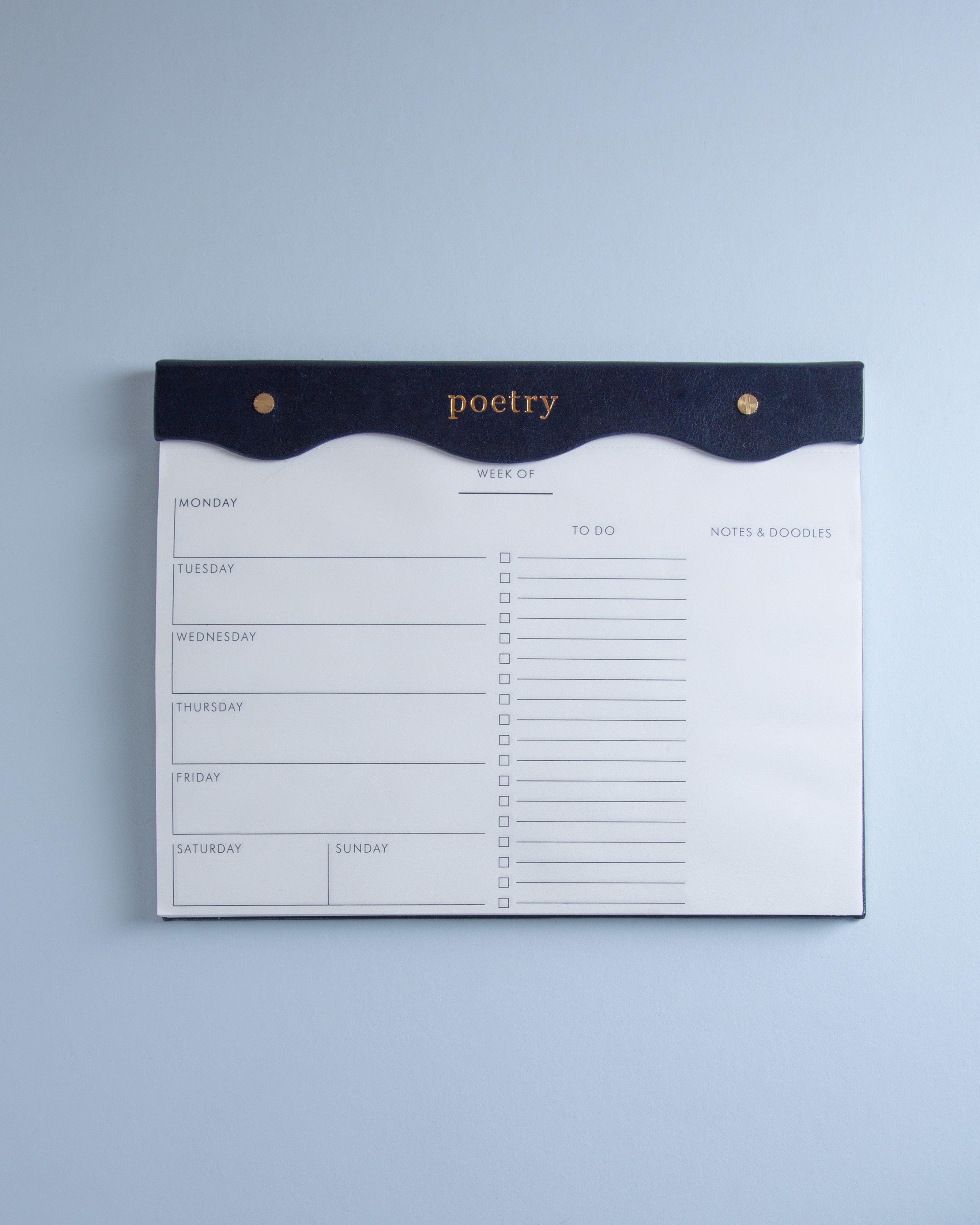 Scallop Weekly Planner -  Navy