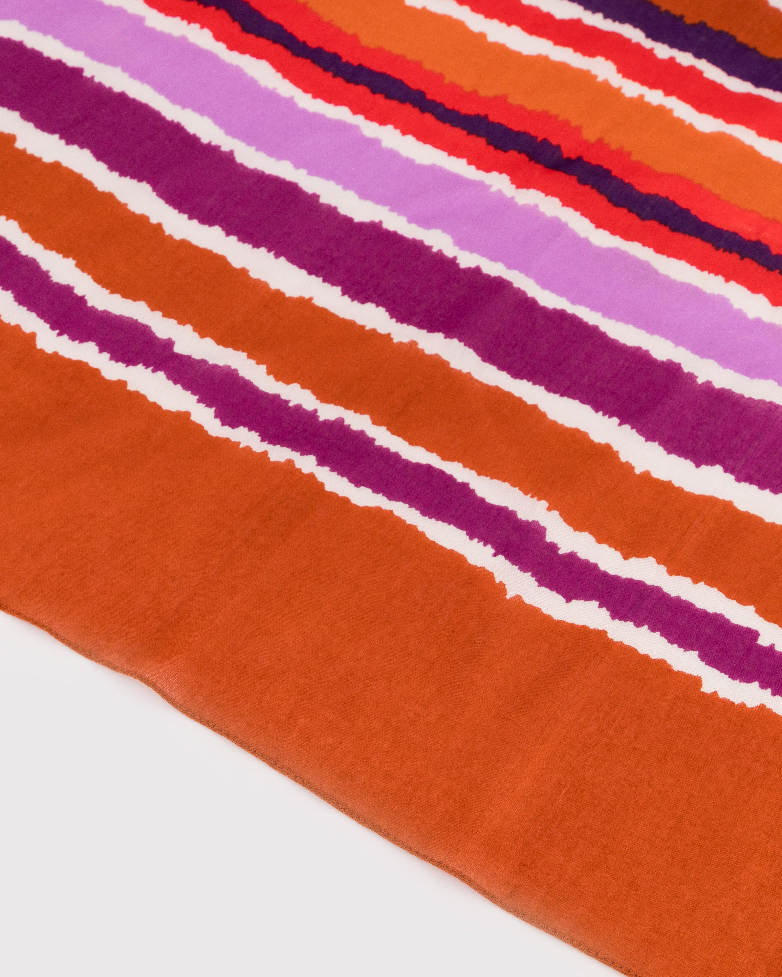 Raylette Abstract Stripe Print Scarf -  Orange