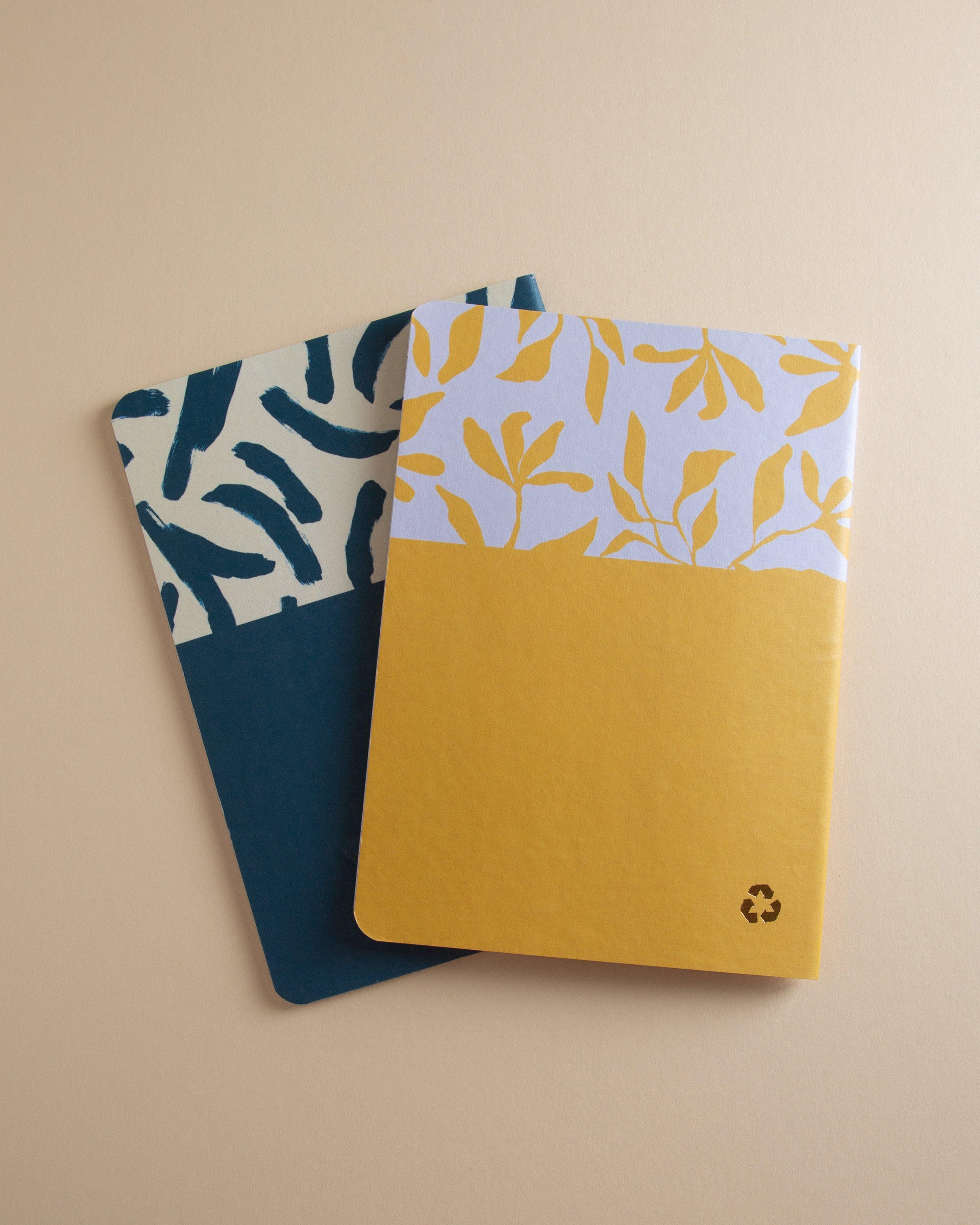 Colourblock Skinny Notebook Pack -  Ochre