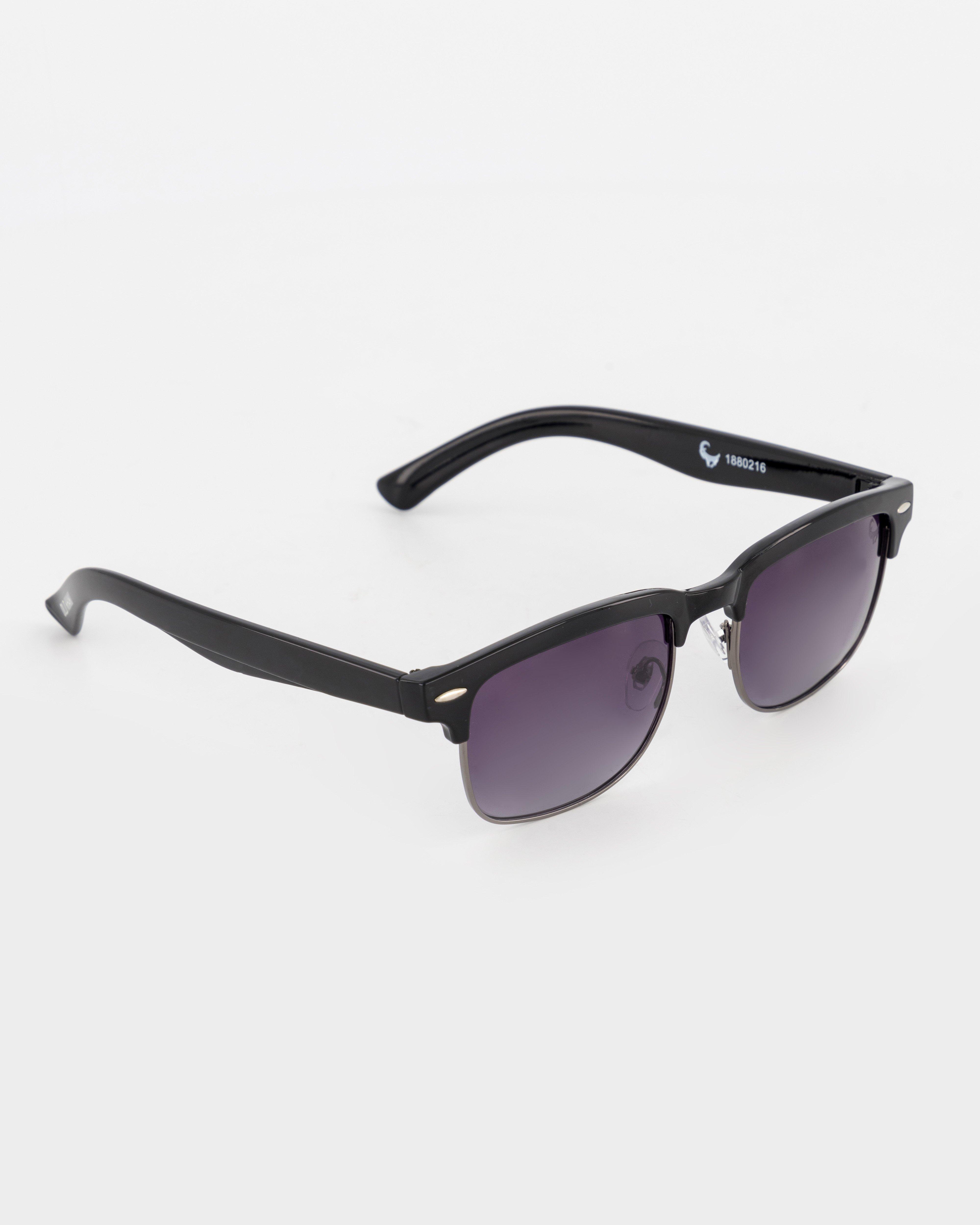 Men's Half-Rim Wayfarer Sunglasses -  Black