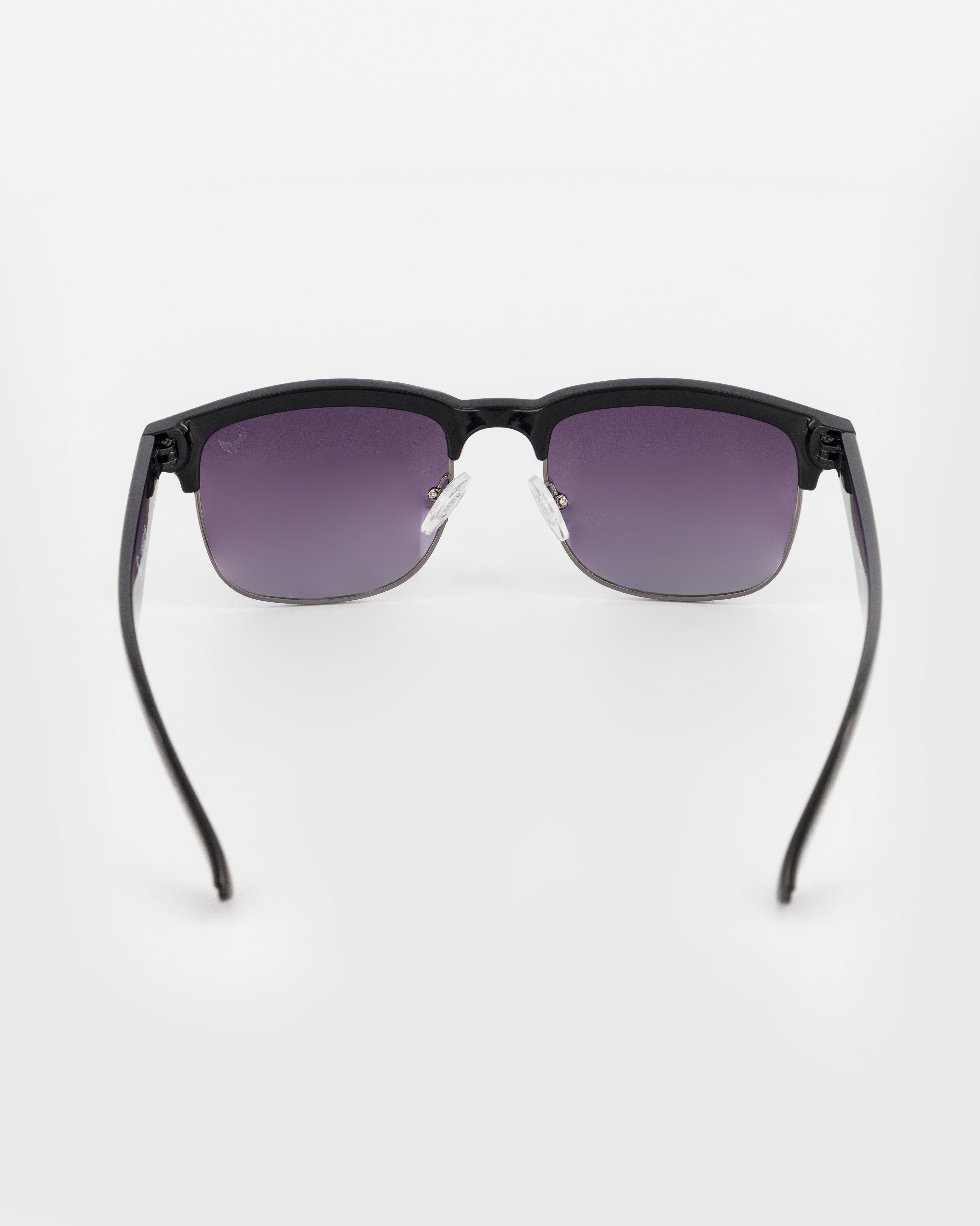 Men's Half-Rim Wayfarer Sunglasses -  Black