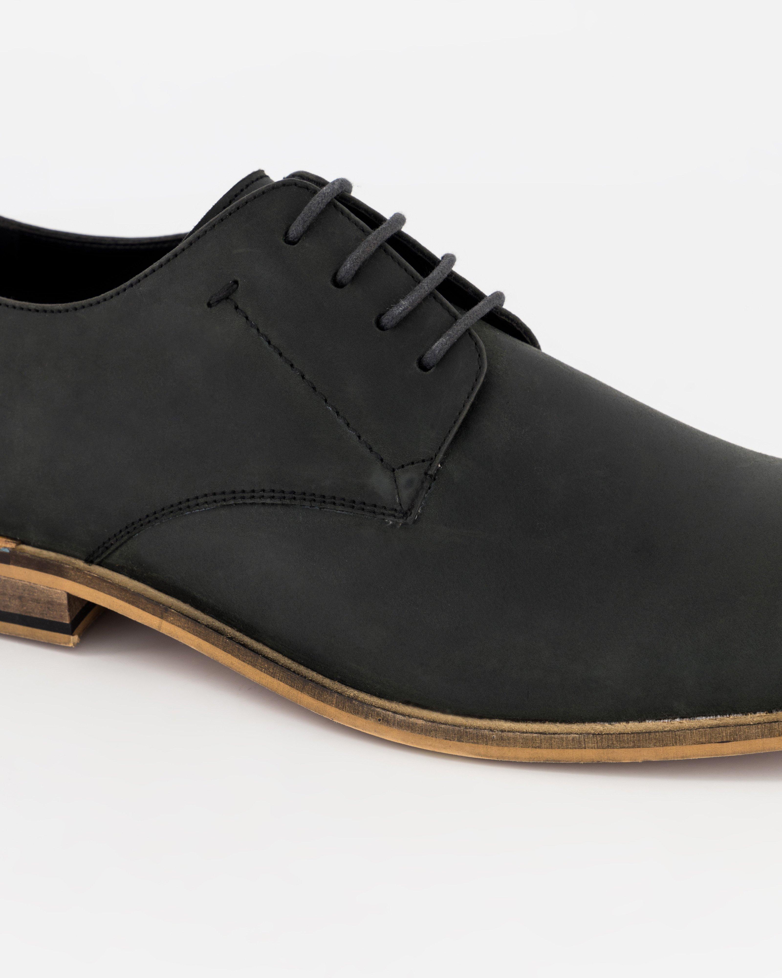 Men's Riaan Leather Shoe -  Black