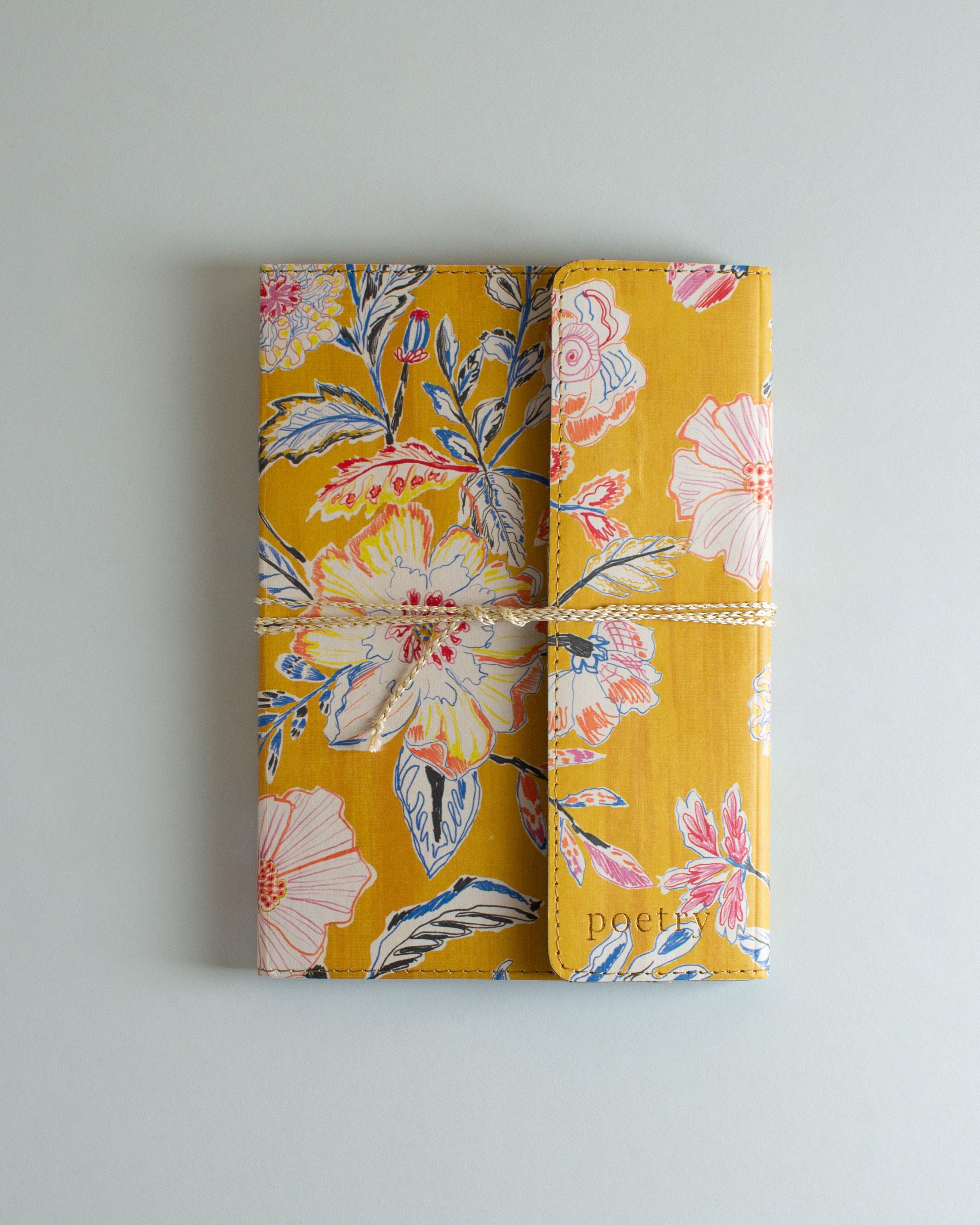 Floral Wrapped A5 Journal -  Ochre