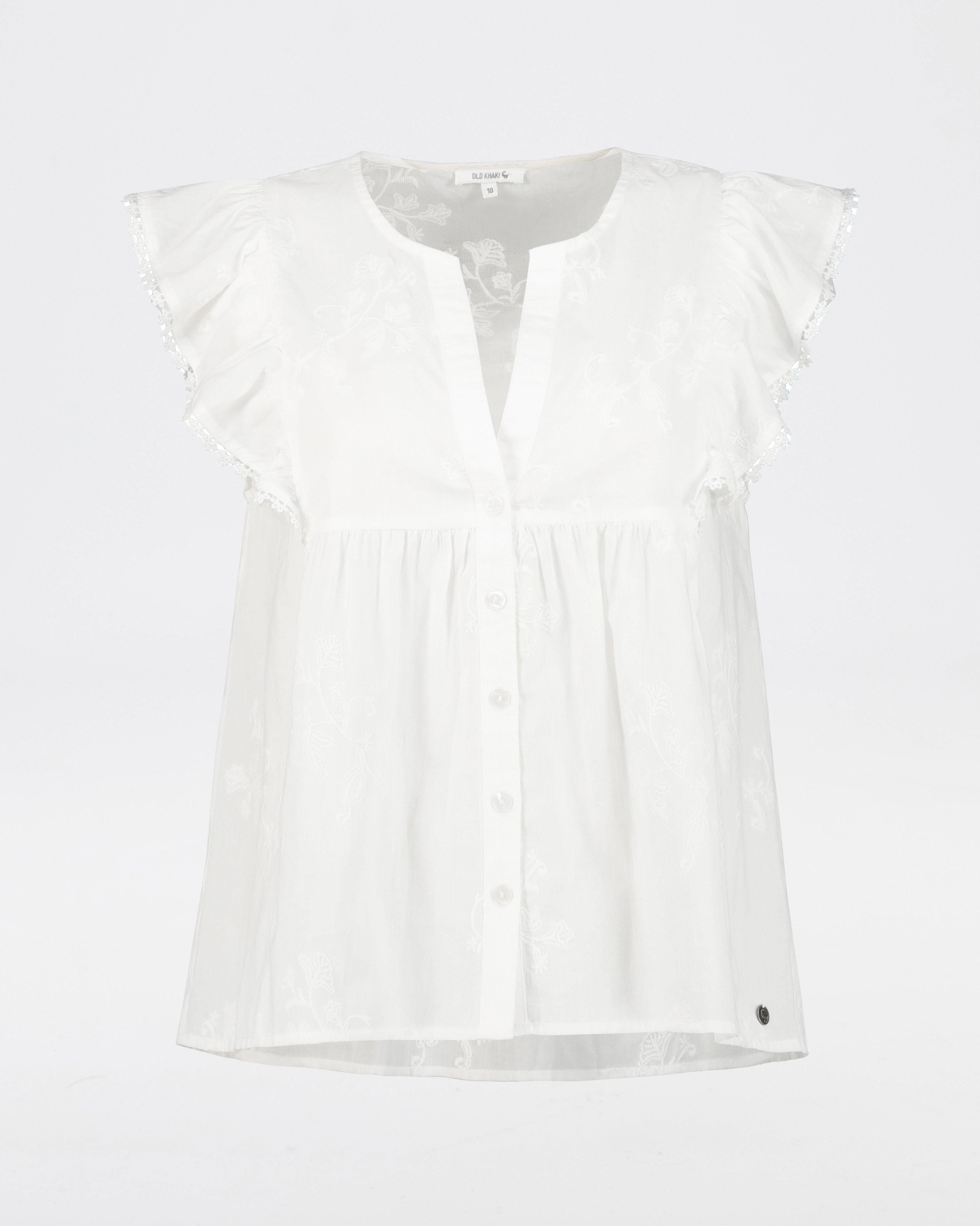 Old Khaki Women's Bianca Ruffle Blouse -  White