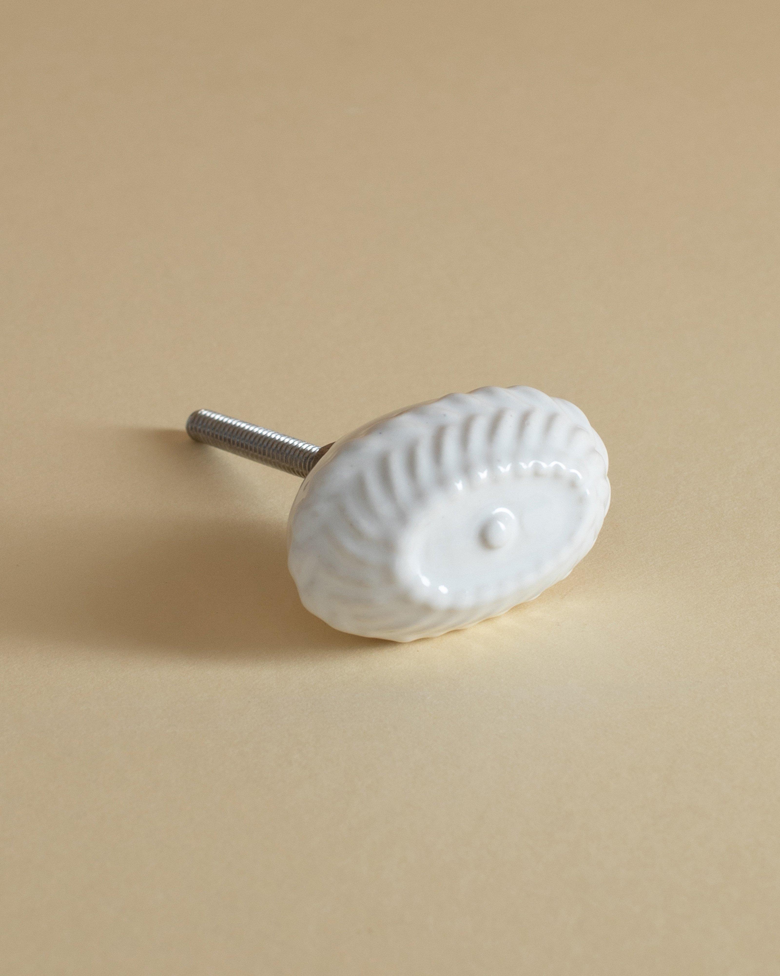 Rosa Antique Knob -  White