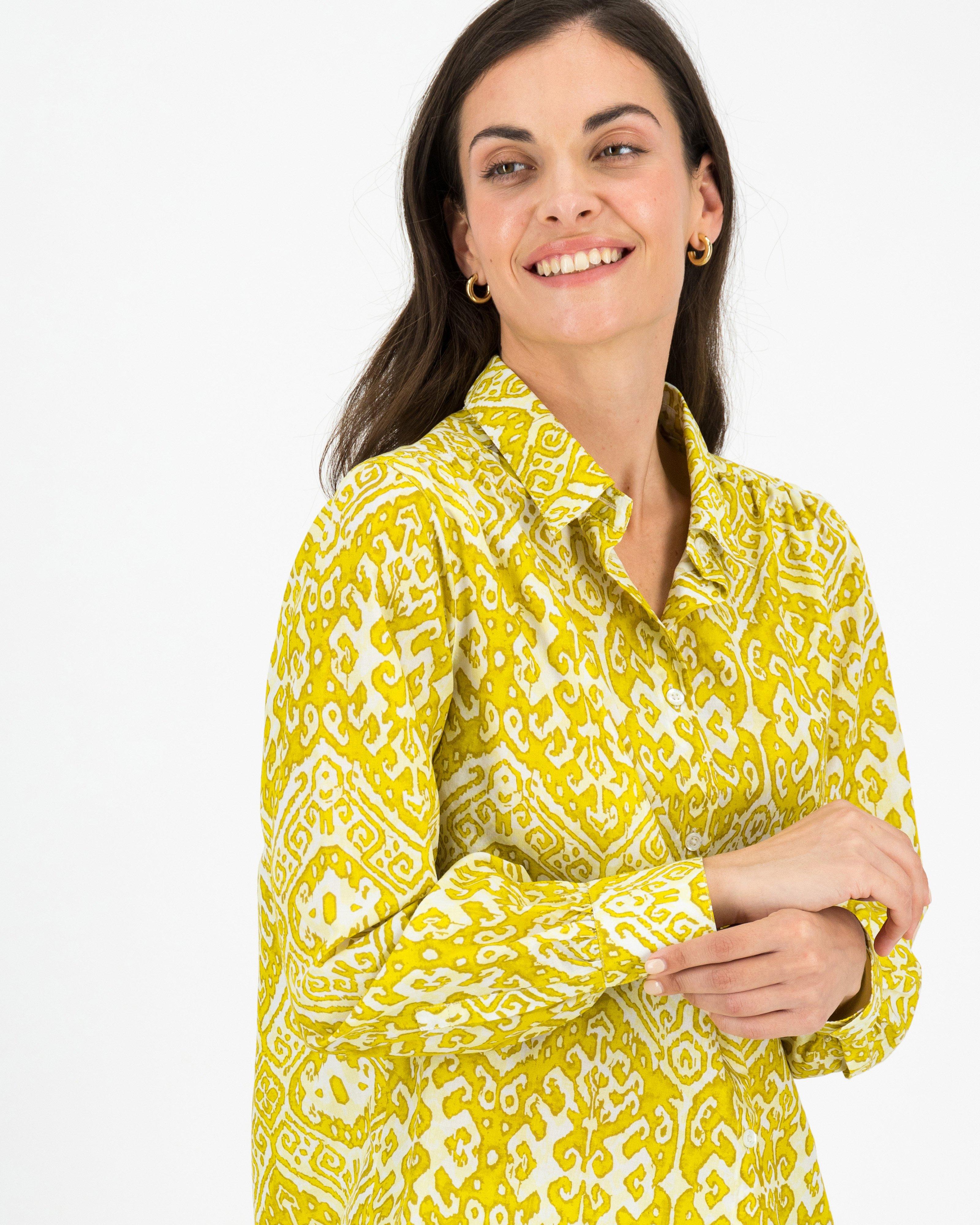 Rare Earth Women’s Thandie Print Shirt -  Chartreuse